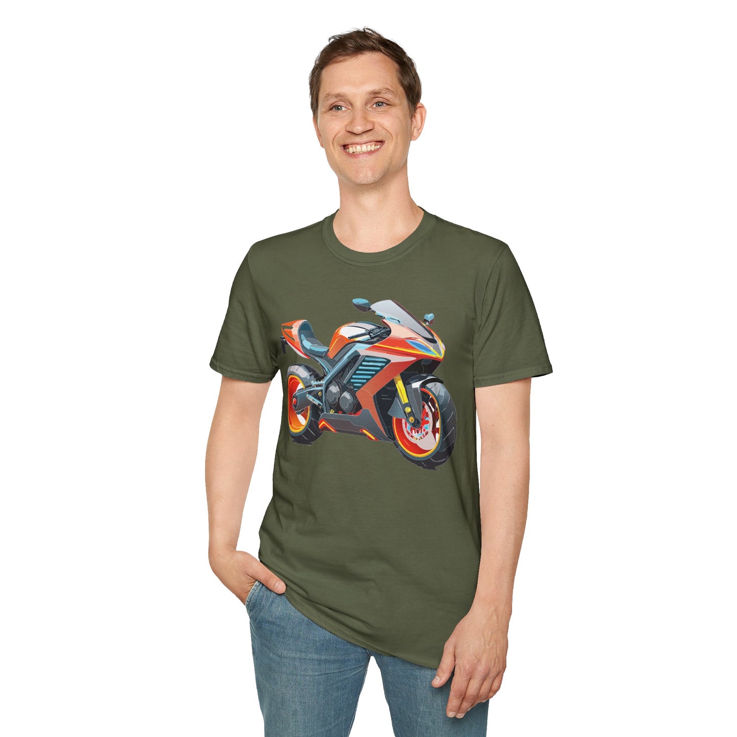 Bike T Shirt, Moto Shirt, Shirt with Motorcycle, MTB T Shirts