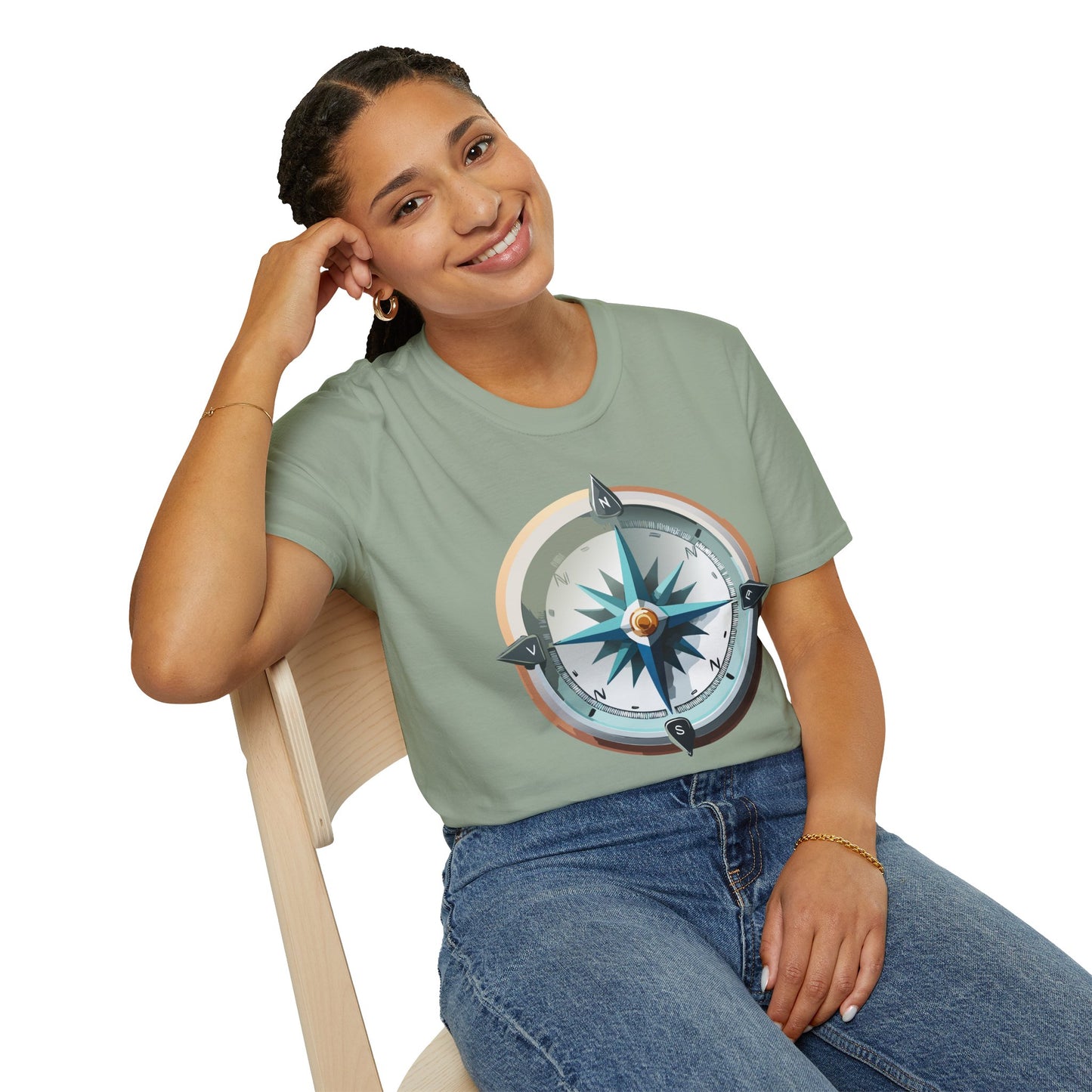 Compass T Shirt, Compass Shirt, Shirt with Compass, Navigator Shirt
