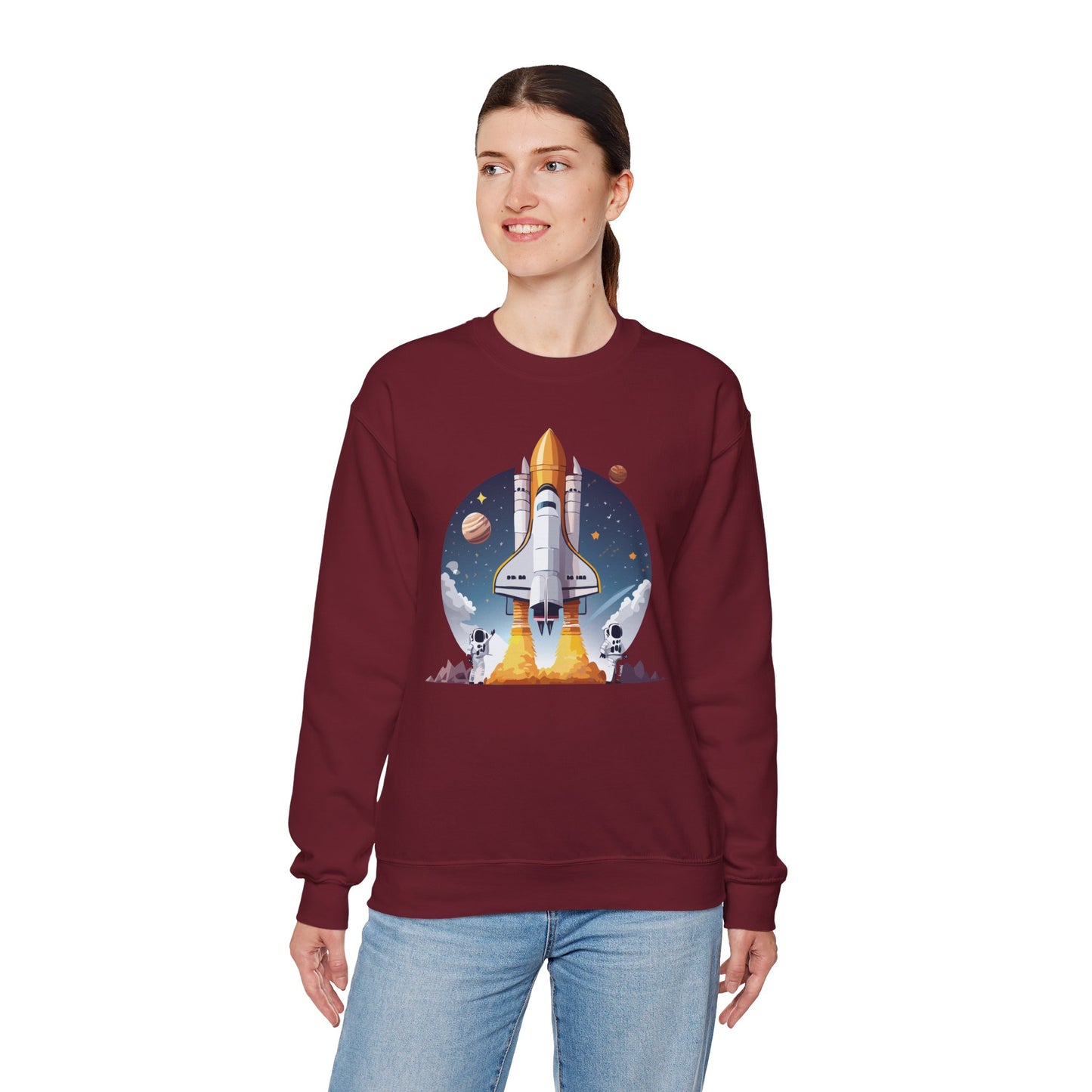 Space Shuttle Sweatshirt, Cosmic Sweatshirt, Astronaut Sweatshirt, Space Cosmic Sweatshirt