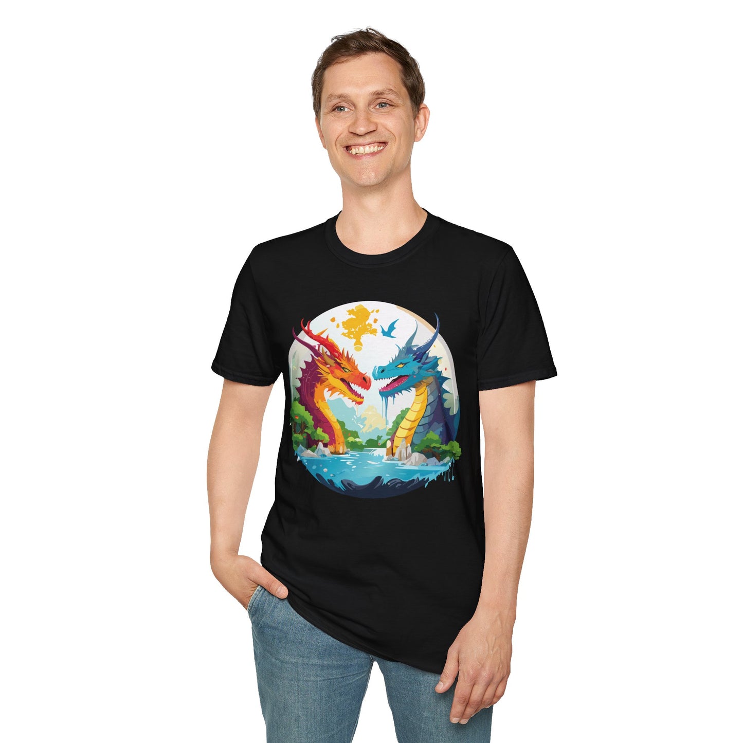 Dragon T Shirt, Dragon Shirt, Shirt with Animals, Animal Shirt
