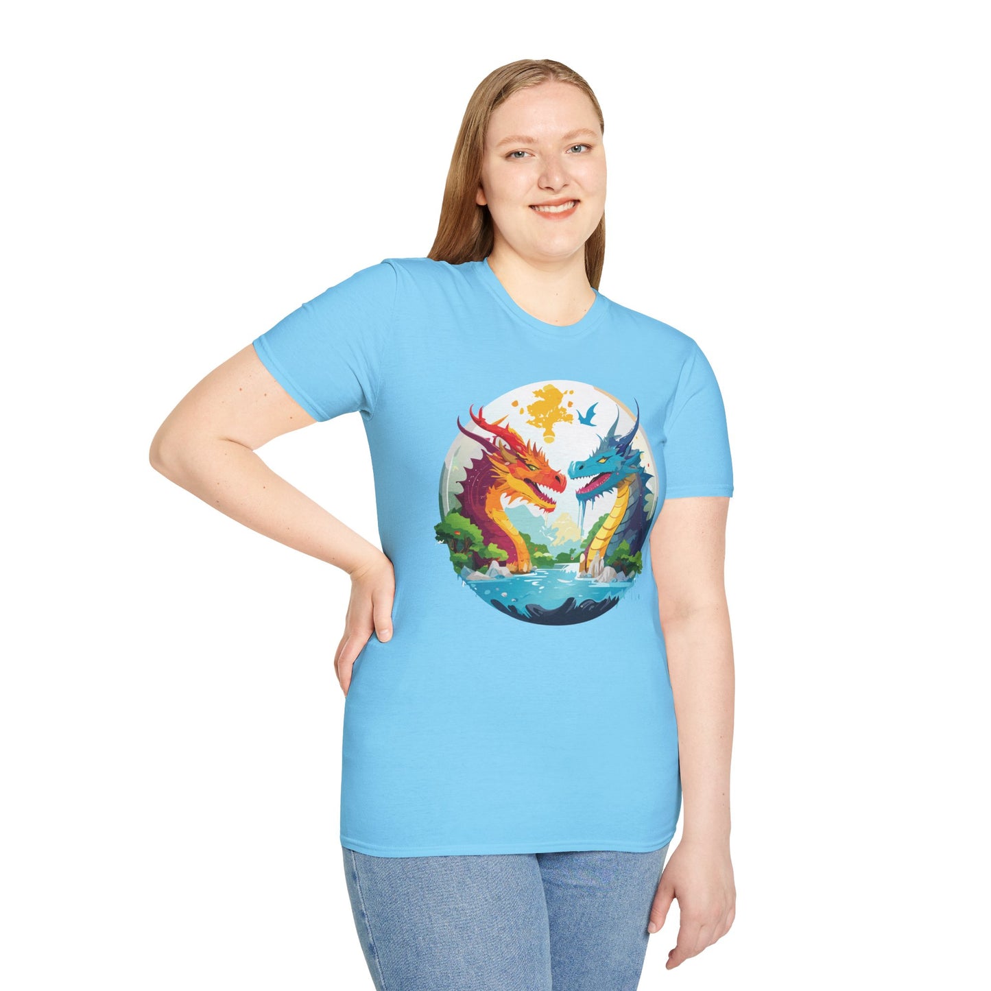 Dragon T Shirt, Dragon Shirt, Shirt with Animals, Animal Shirt