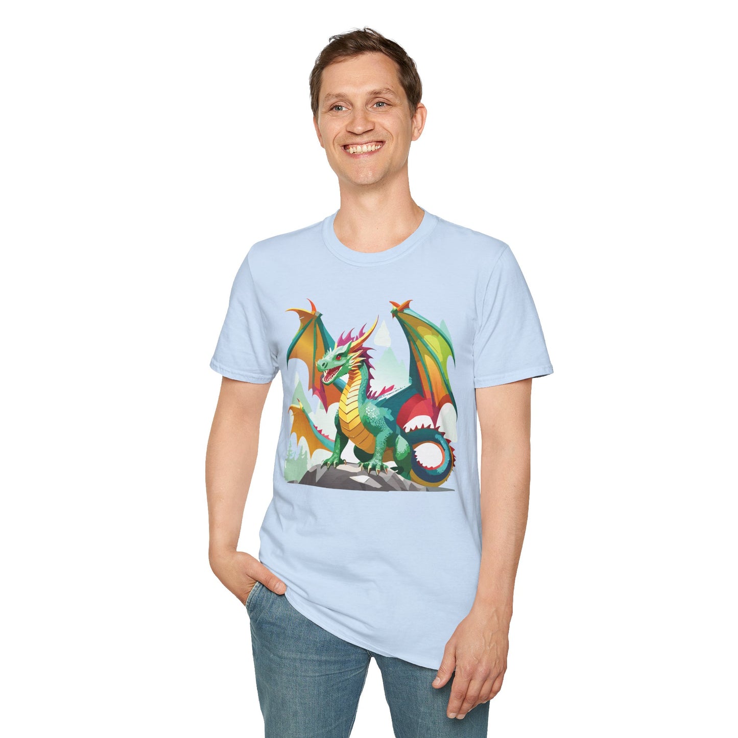 Dragon T Shirt, Dragon Shirt, Shirt with Animals, Animal Shirt