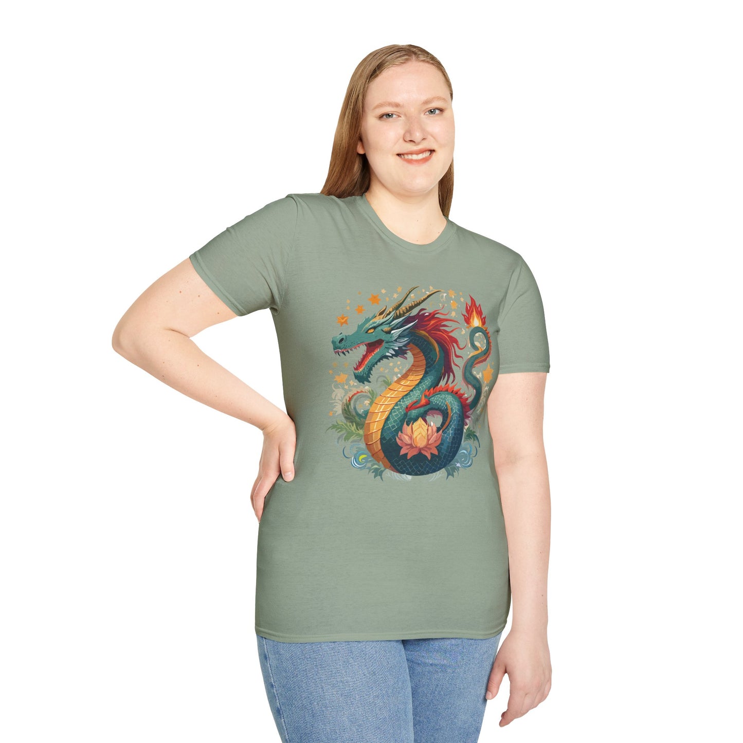 Dragon T Shirt, Dragon Shirt, Shirt with Animals, Animal Shirt
