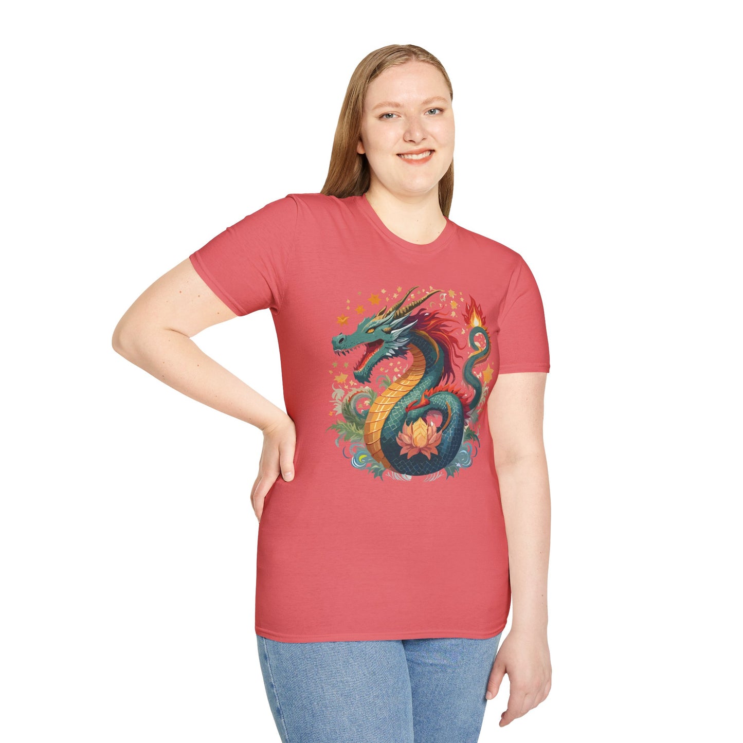 Dragon T Shirt, Dragon Shirt, Shirt with Animals, Animal Shirt