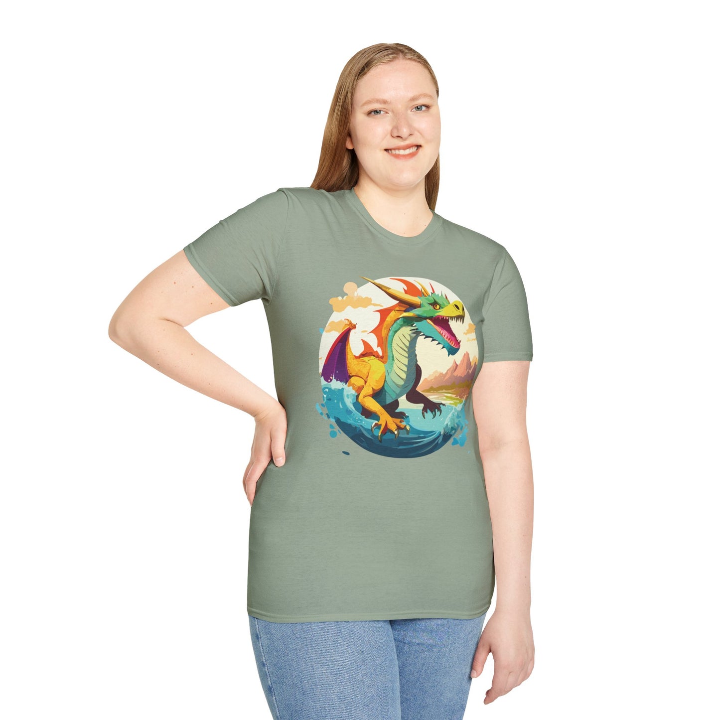 Dragon T Shirt, Dragon Shirt, Shirt with Animals, Animal Shirt