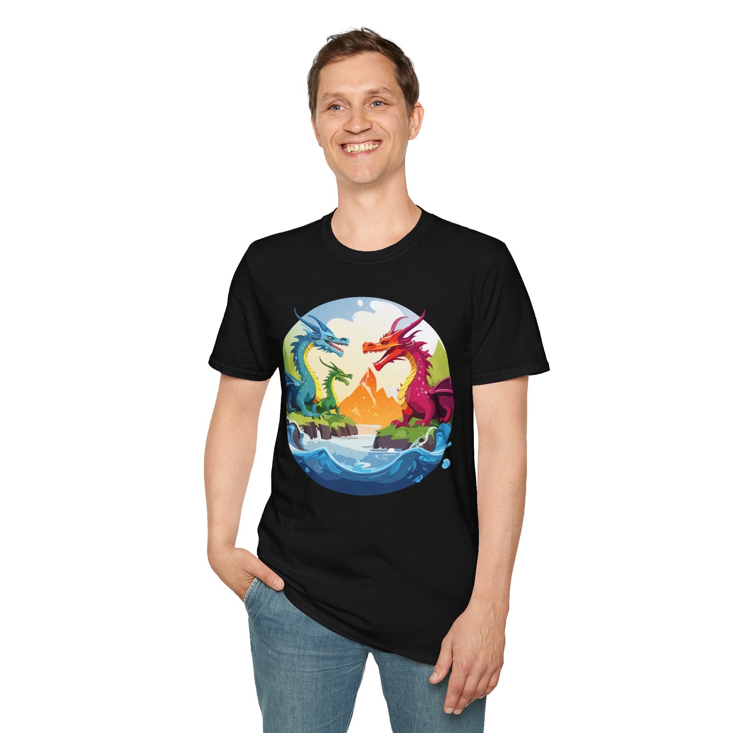 Dragon T Shirt, Dragon Shirt, Shirt with Animals, Animal Shirt