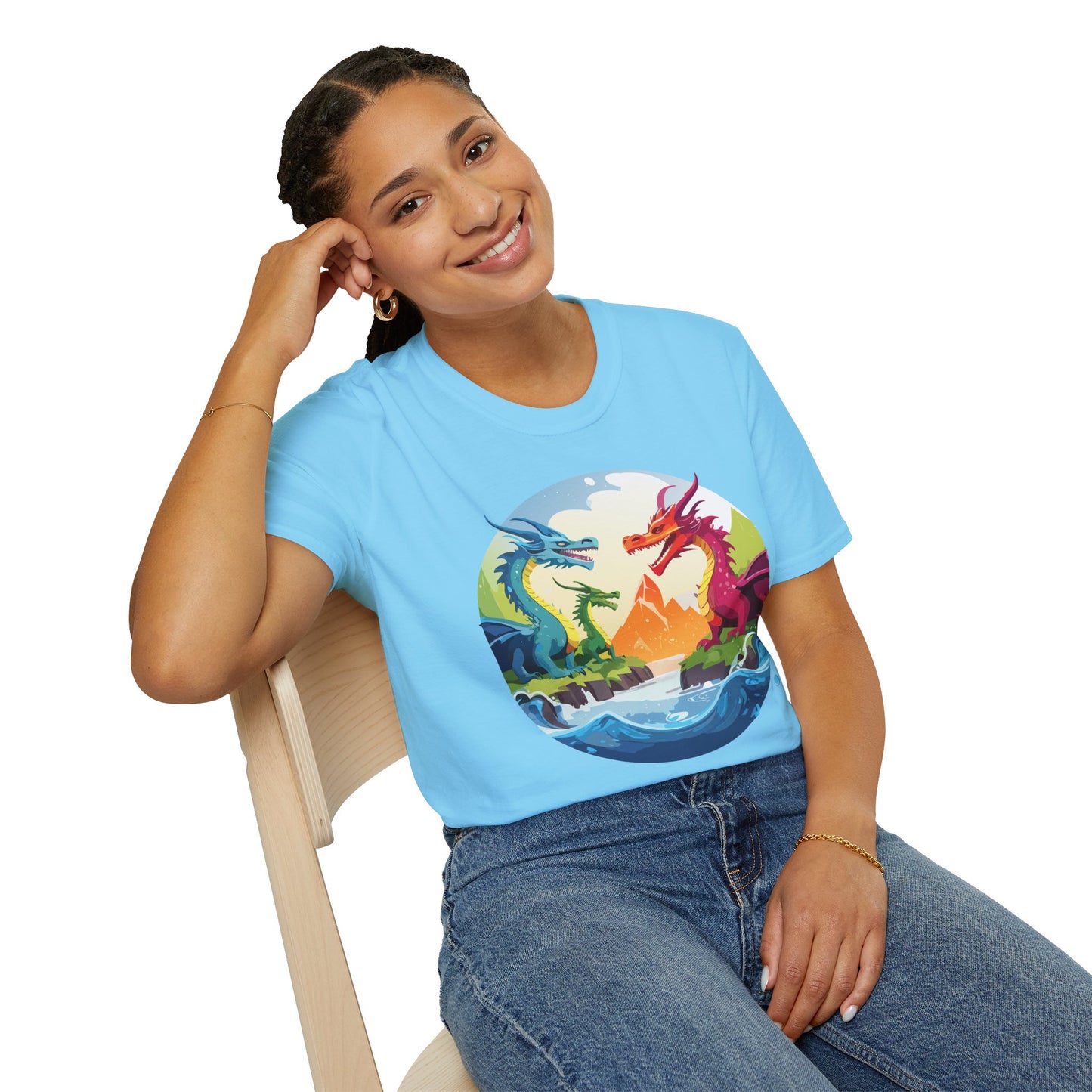 Dragon T Shirt, Dragon Shirt, Shirt with Animals, Animal Shirt