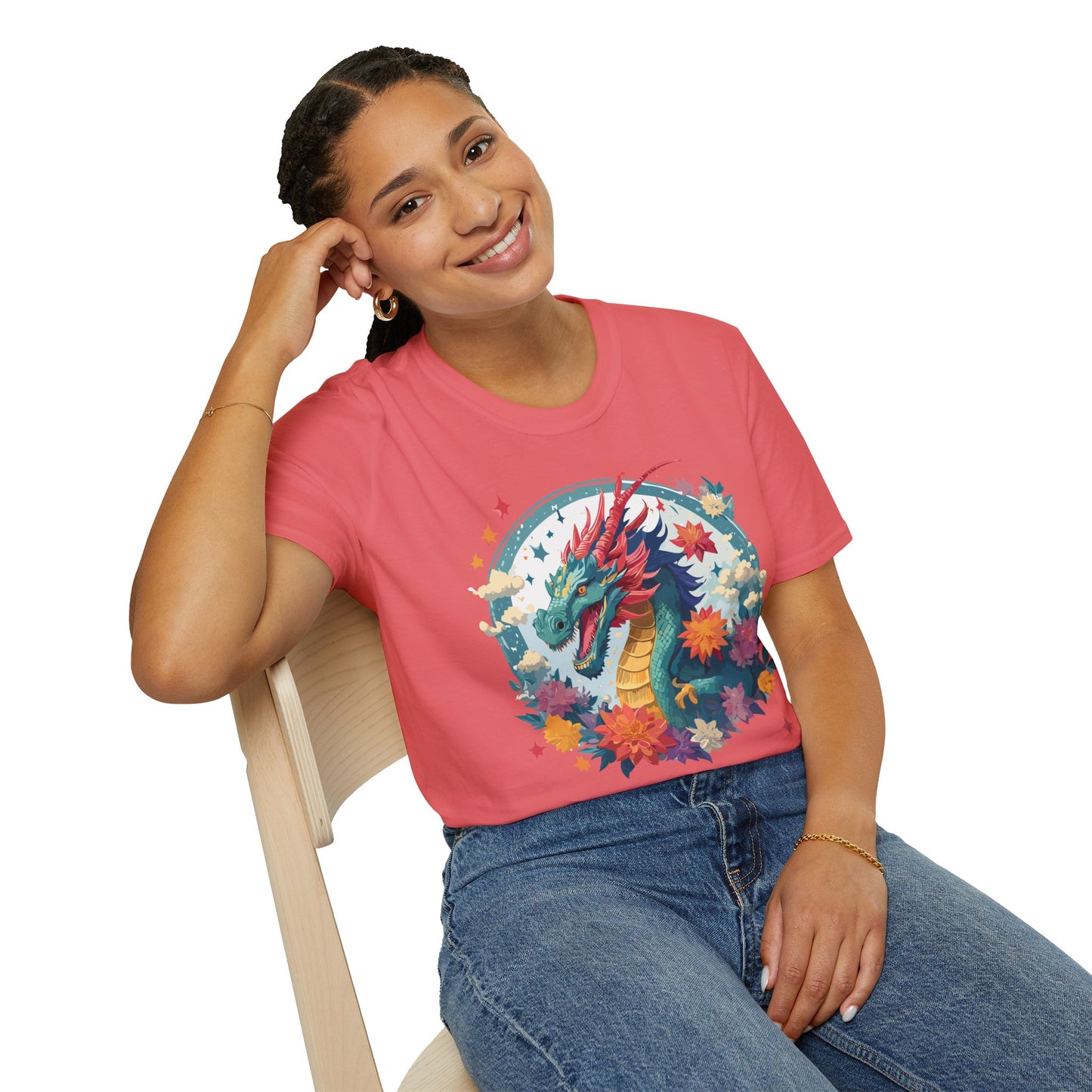 Dragon T Shirt, Dragon Shirt, Shirt with Animals, Animal Shirt