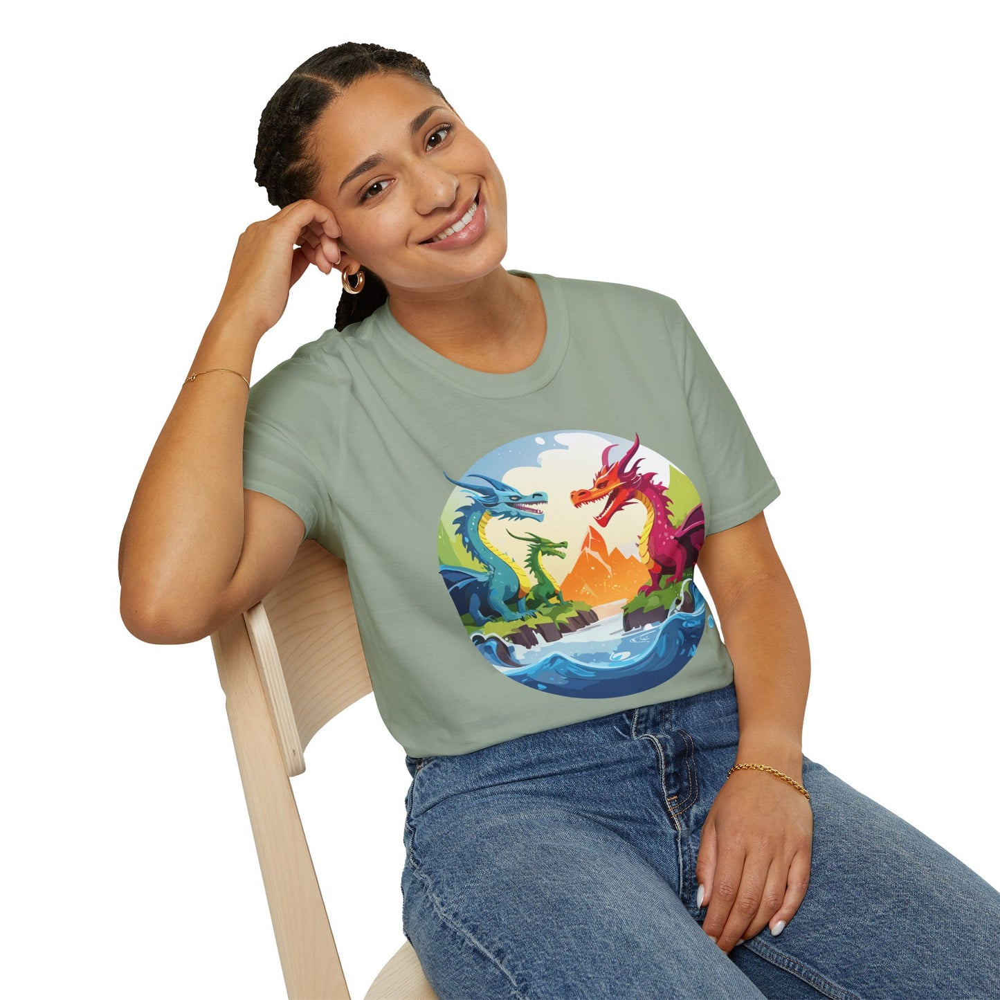 Dragon T Shirt, Dragon Shirt, Shirt with Animals, Animal Shirt