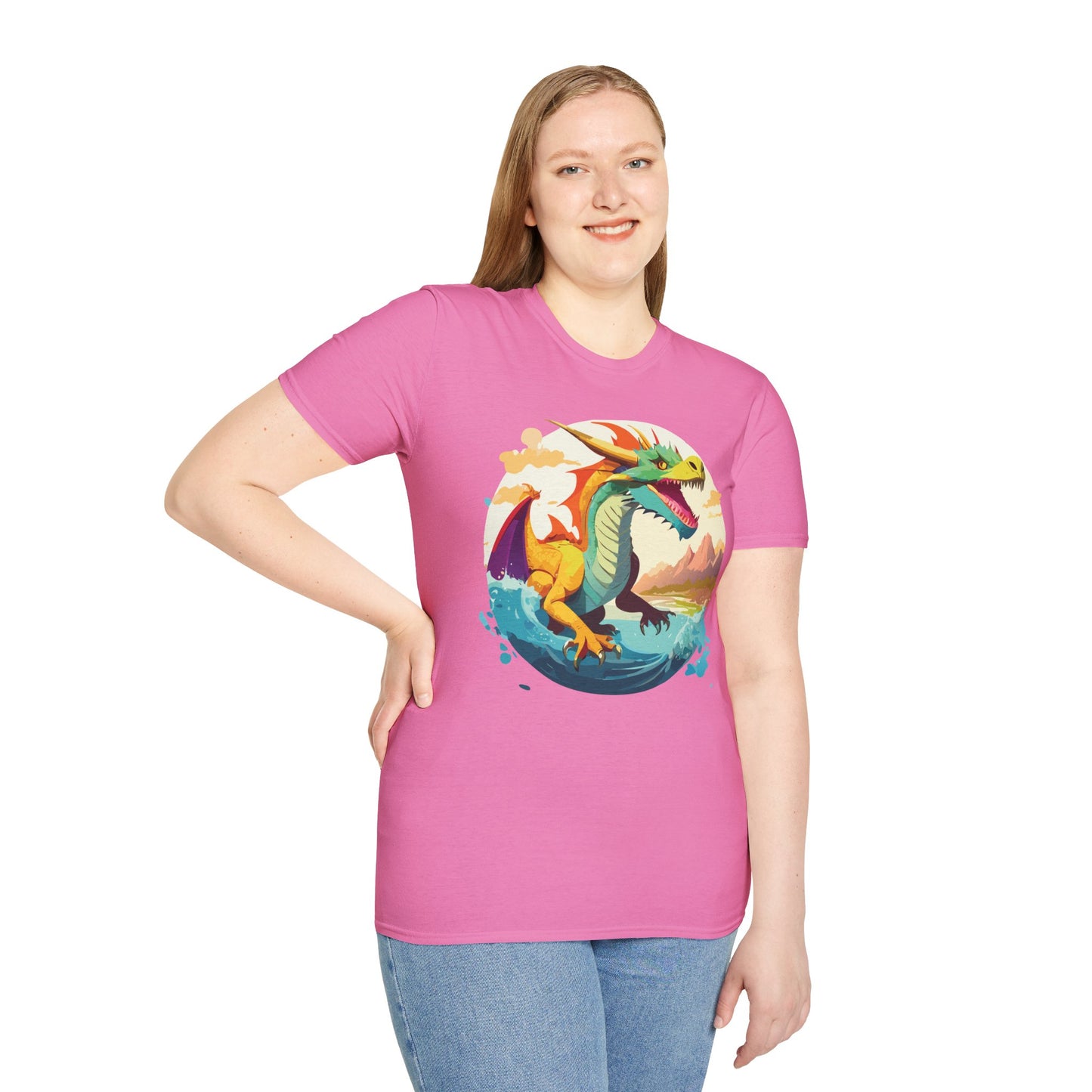 Dragon T Shirt, Dragon Shirt, Shirt with Animals, Animal Shirt