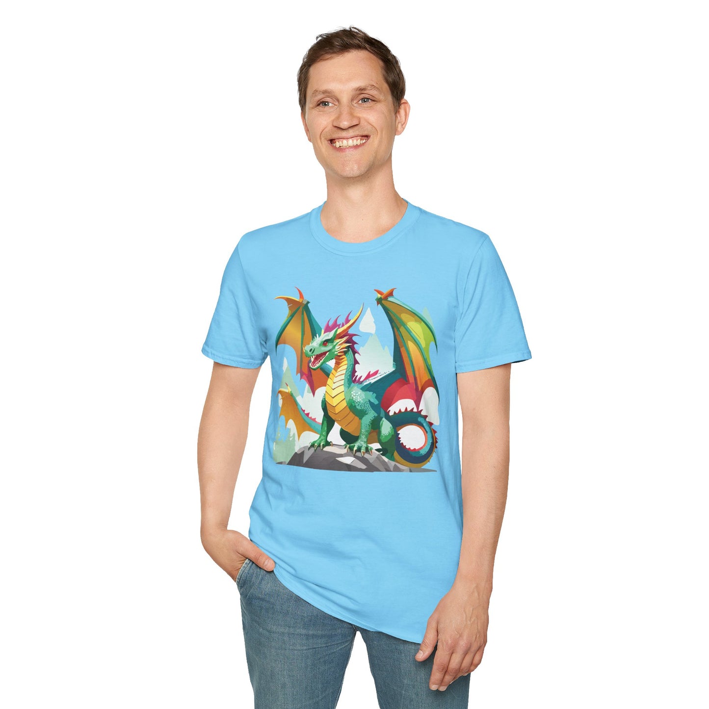 Dragon T Shirt, Dragon Shirt, Shirt with Animals, Animal Shirt