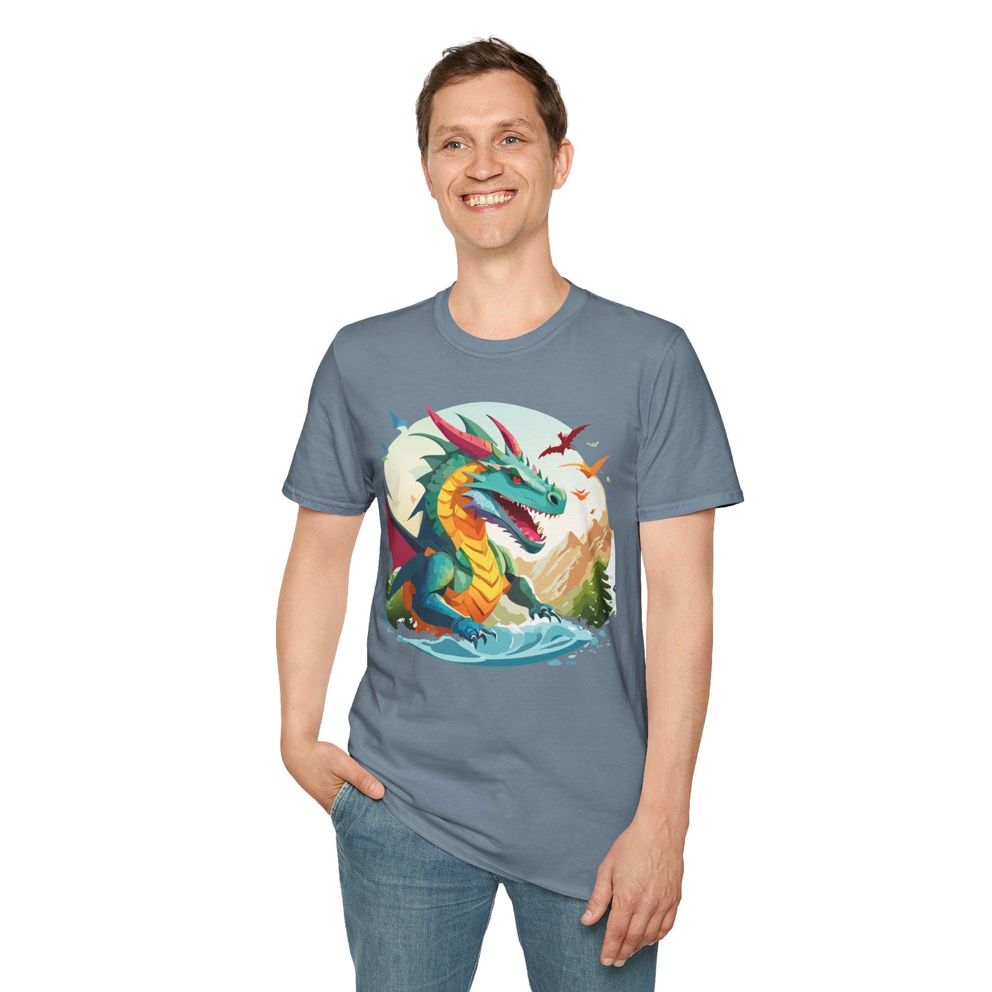 Dragon T Shirt, Dragon Shirt, Shirt with Animals, Animal Shirt