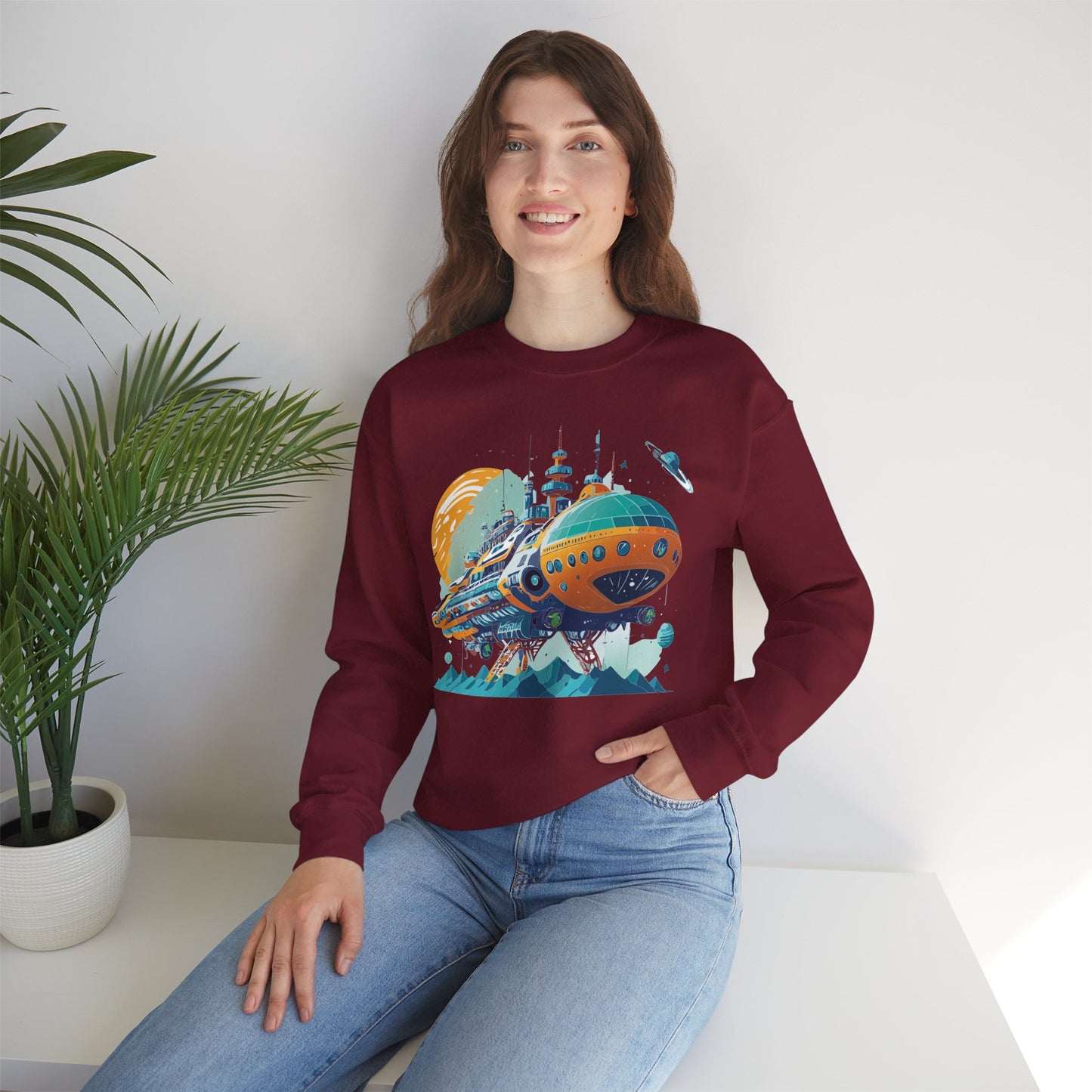 Space Shuttle Sweatshirt, Cosmic Sweatshirt, Astronaut Sweatshirt, Space Cosmic Sweatshirt