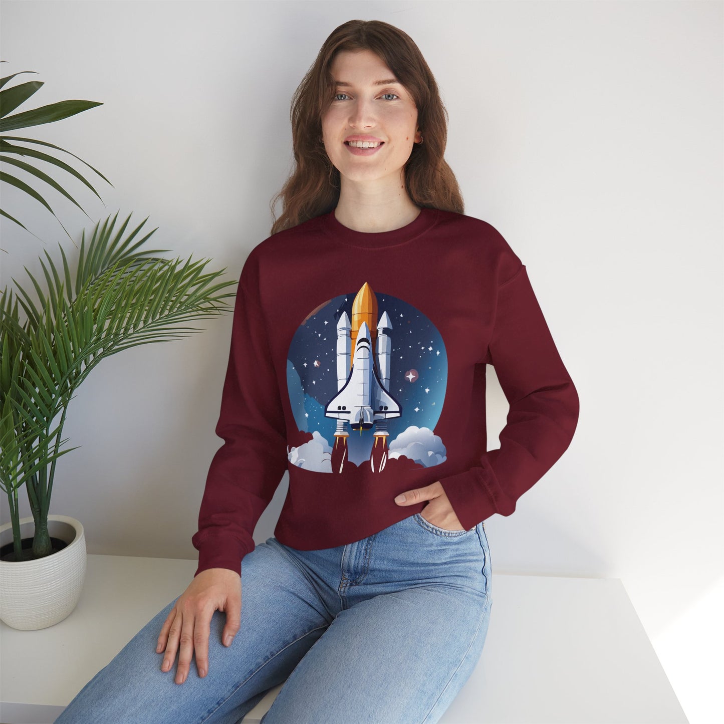 Space Shuttle Sweatshirt, Cosmic Sweatshirt, Astronaut Sweatshirt, Space Cosmic Sweatshirt