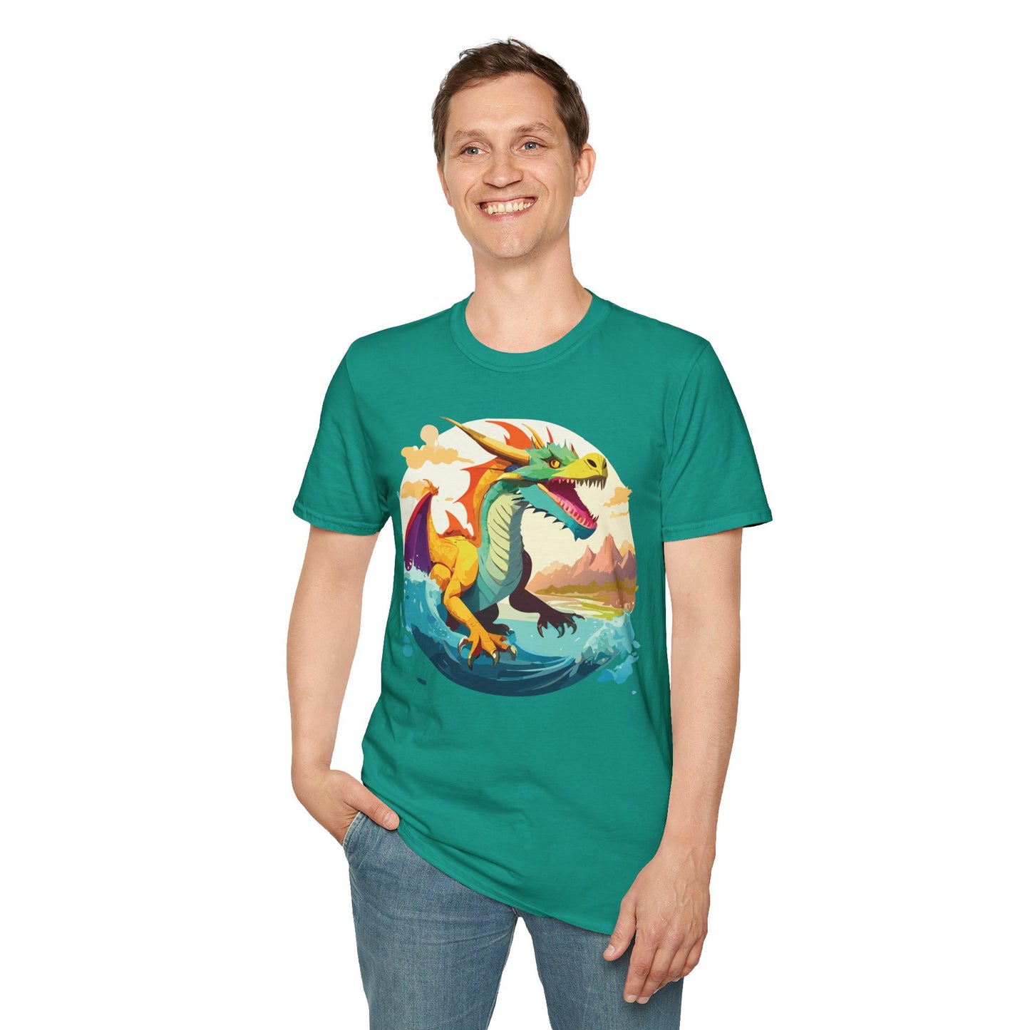Dragon T Shirt, Dragon Shirt, Shirt with Animals, Animal Shirt