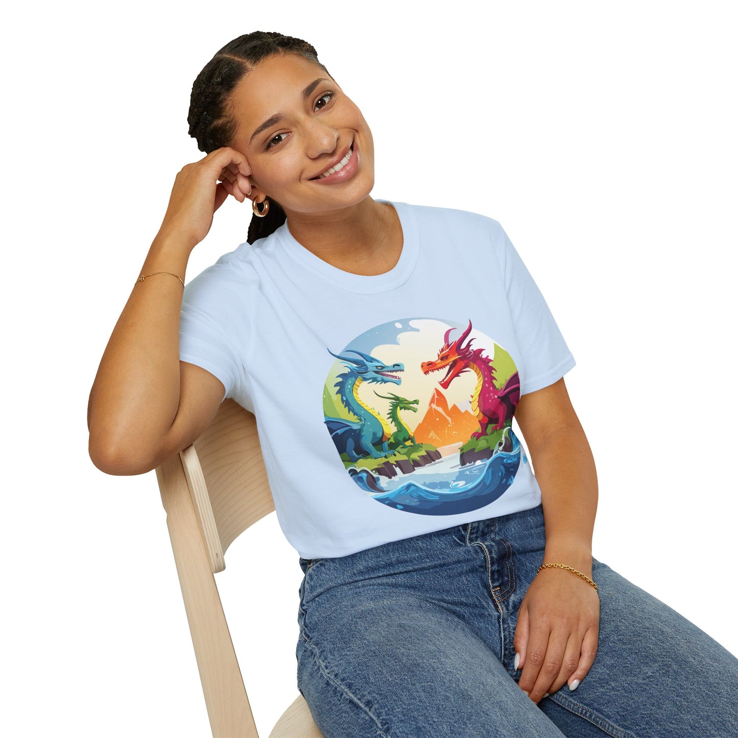 Dragon T Shirt, Dragon Shirt, Shirt with Animals, Animal Shirt