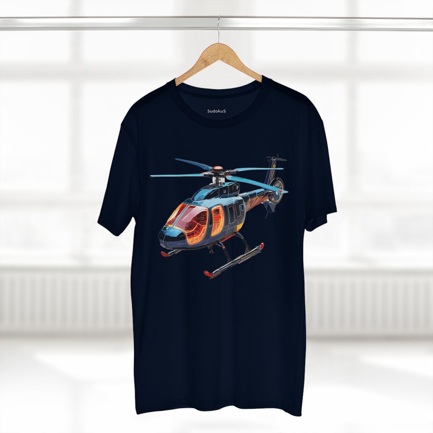 Helicopter Chopper Shirt Unisex Premium Cotton Tee With Unique Art Design Regular Fit Crew Neck