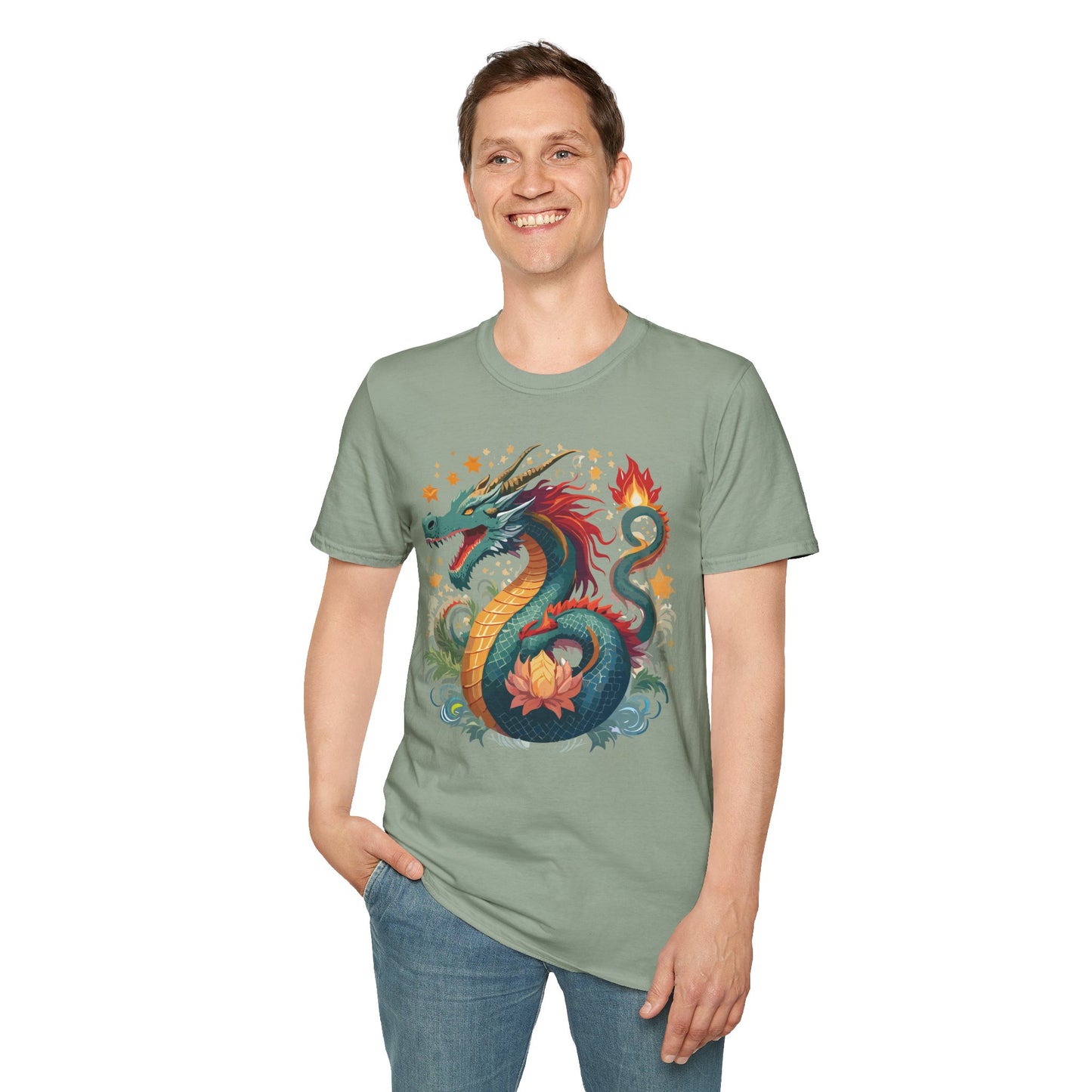 Dragon T Shirt, Dragon Shirt, Shirt with Animals, Animal Shirt