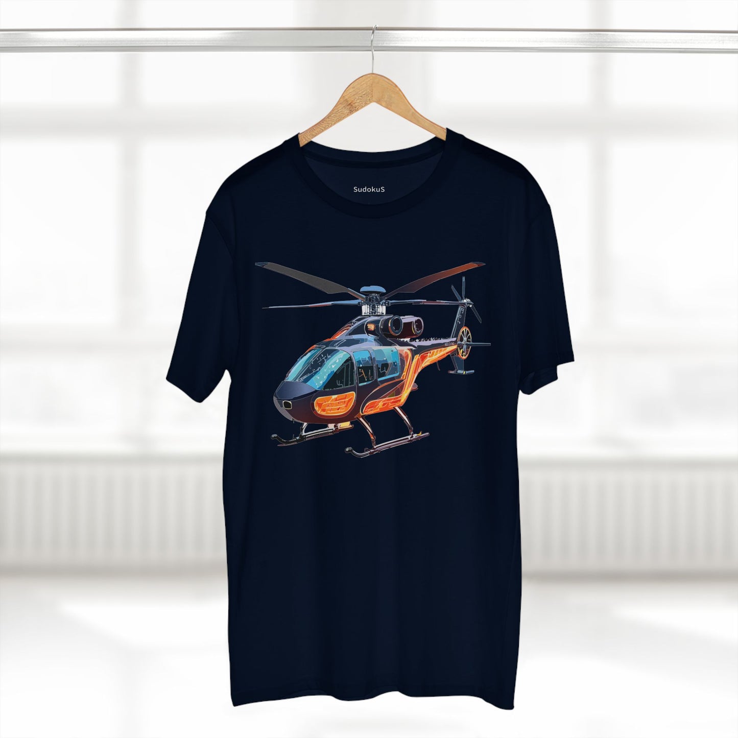 Helicopter Chopper Shirt Unisex Premium Cotton Tee With Unique Art Design Crew Neck Premium Quality