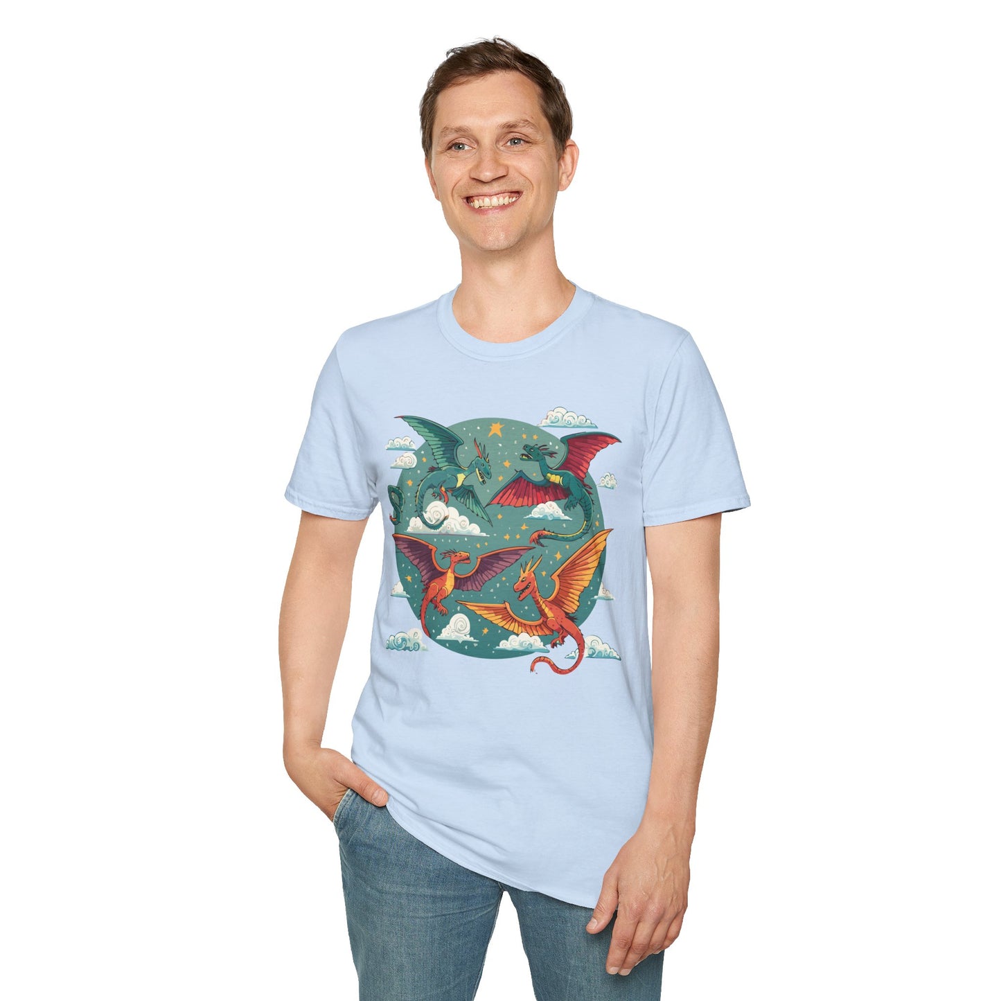 Dragon T Shirt, Dragon Shirt, Shirt with Animals, Animal Shirt