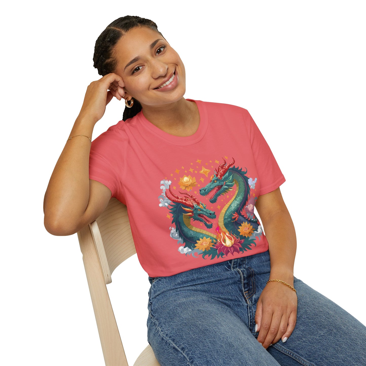 Dragon T Shirt, Dragon Shirt, Shirt with Animals, Animal Shirt