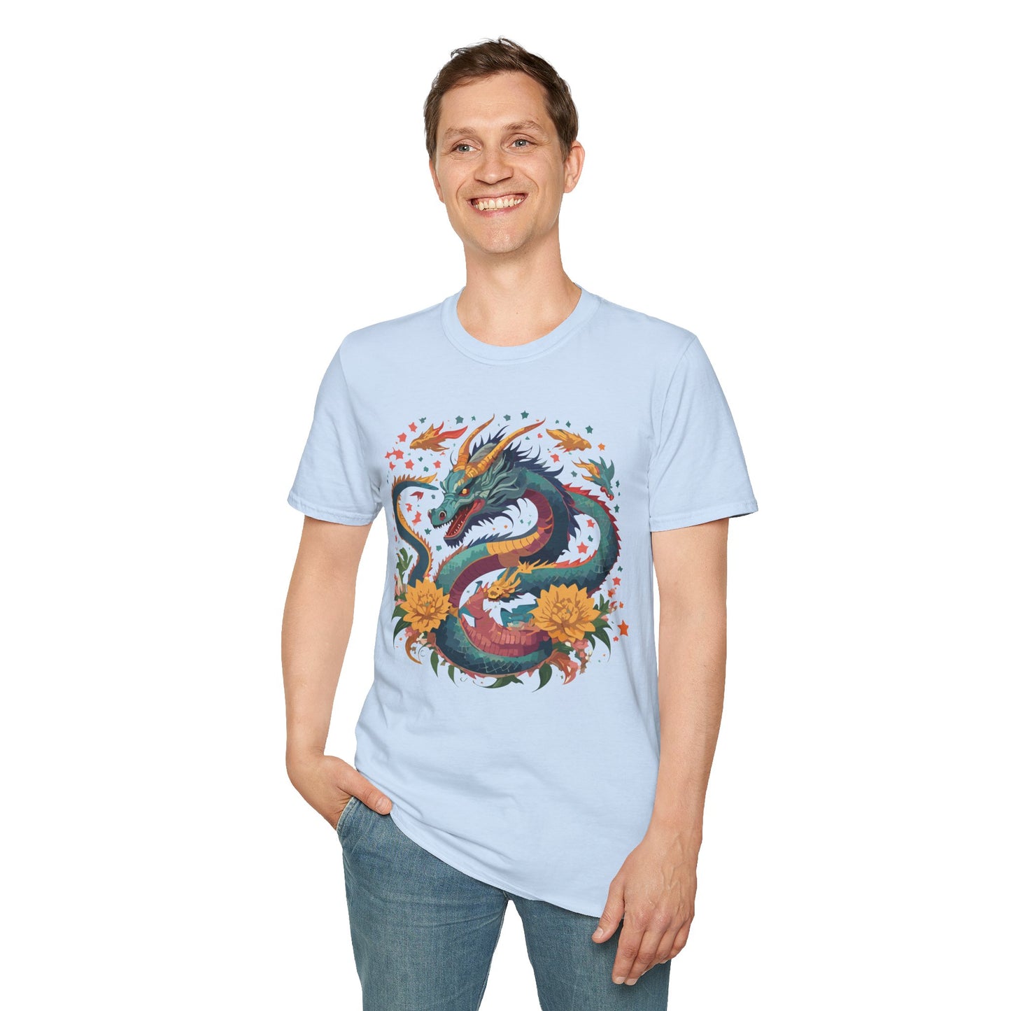 Dragon T Shirt, Dragon Shirt, Shirt with Animals, Animal Shirt