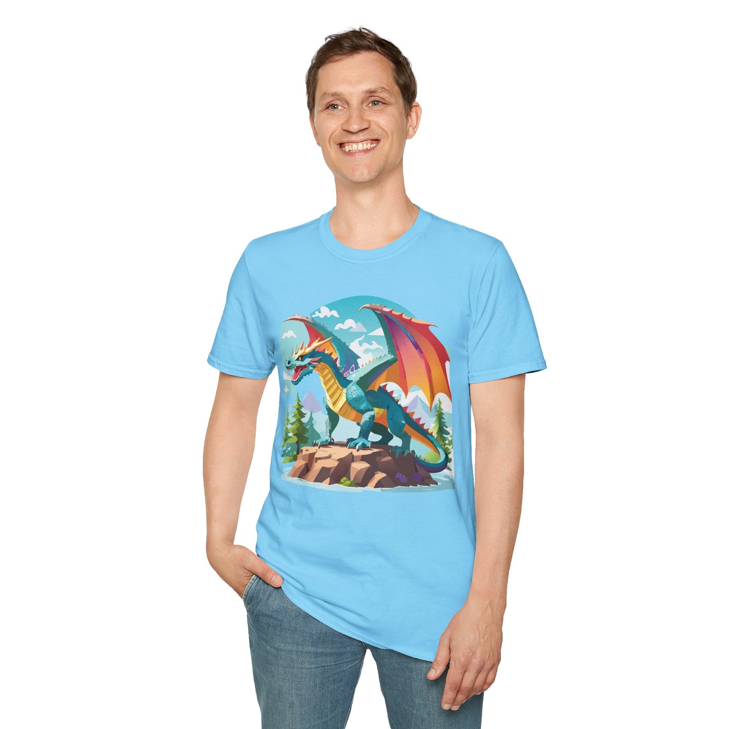 Dragon T Shirt, Dragon Shirt, Shirt with Animals, Animal Shirt