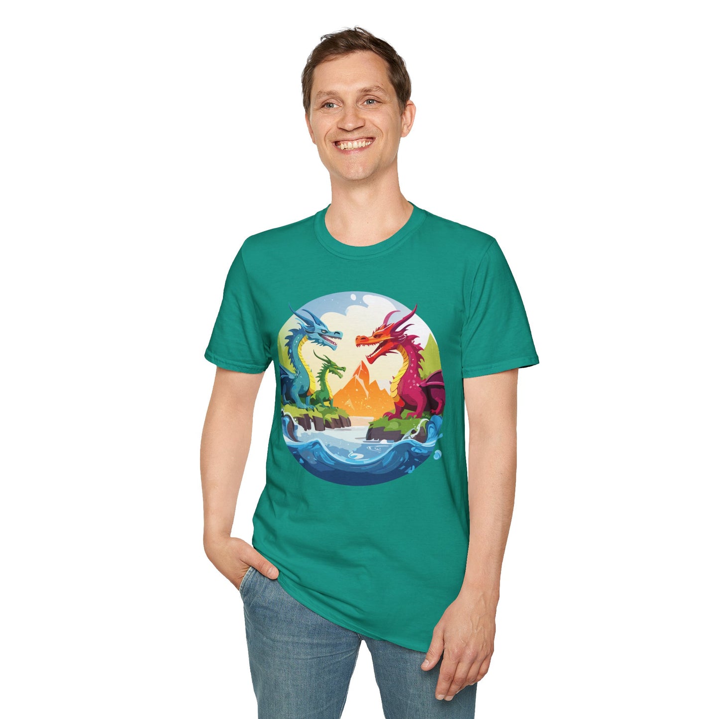 Dragon T Shirt, Dragon Shirt, Shirt with Animals, Animal Shirt