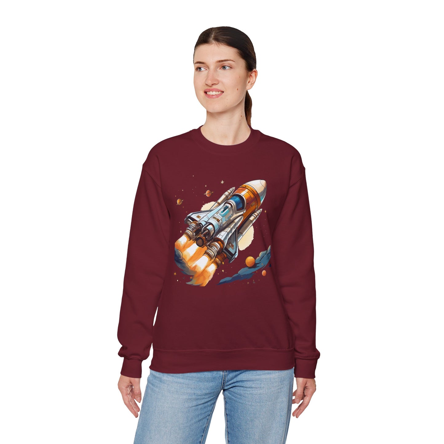 Space Shuttle Sweatshirt, Cosmic Sweatshirt, Astronaut Sweatshirt, Space Cosmic Sweatshirt