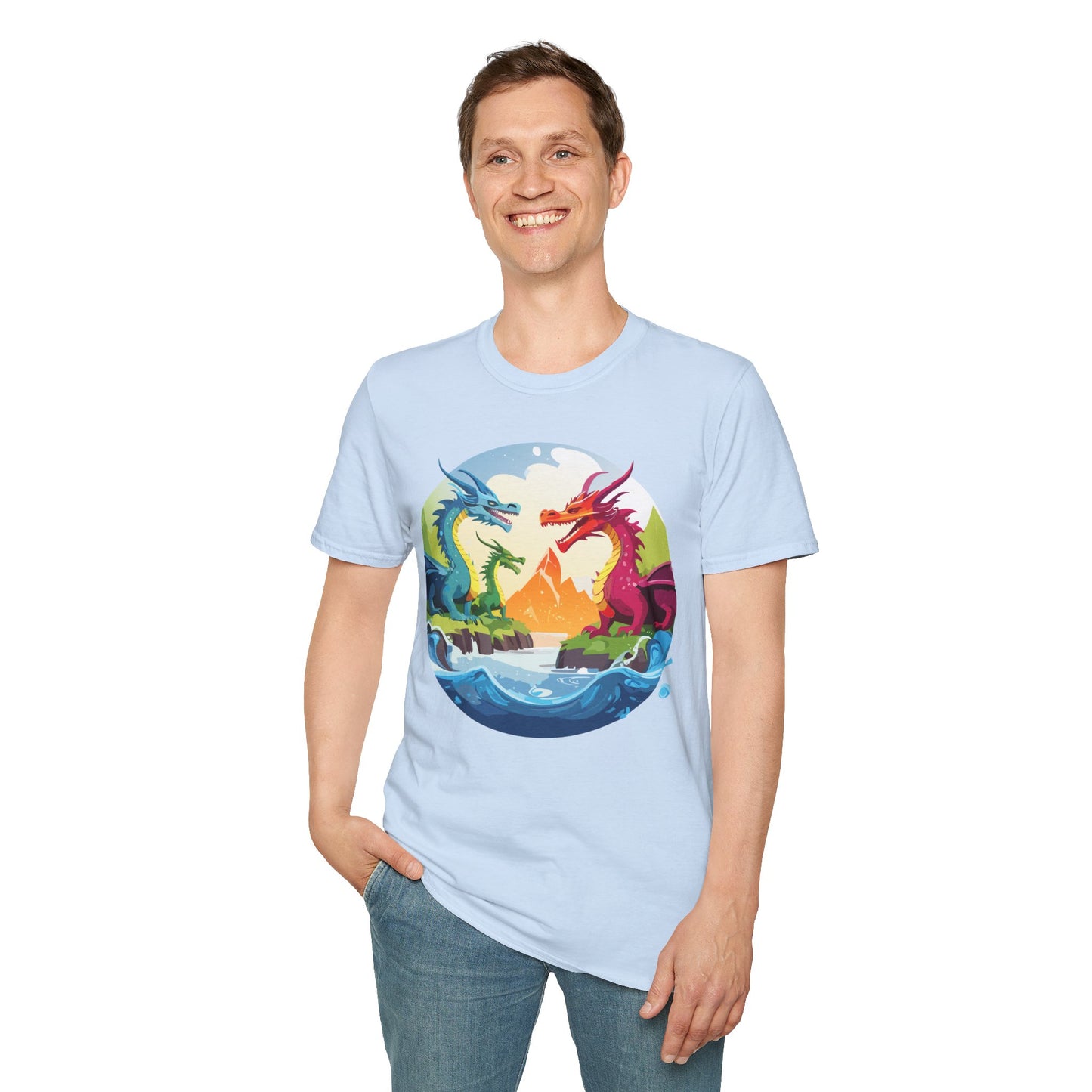 Dragon T Shirt, Dragon Shirt, Shirt with Animals, Animal Shirt