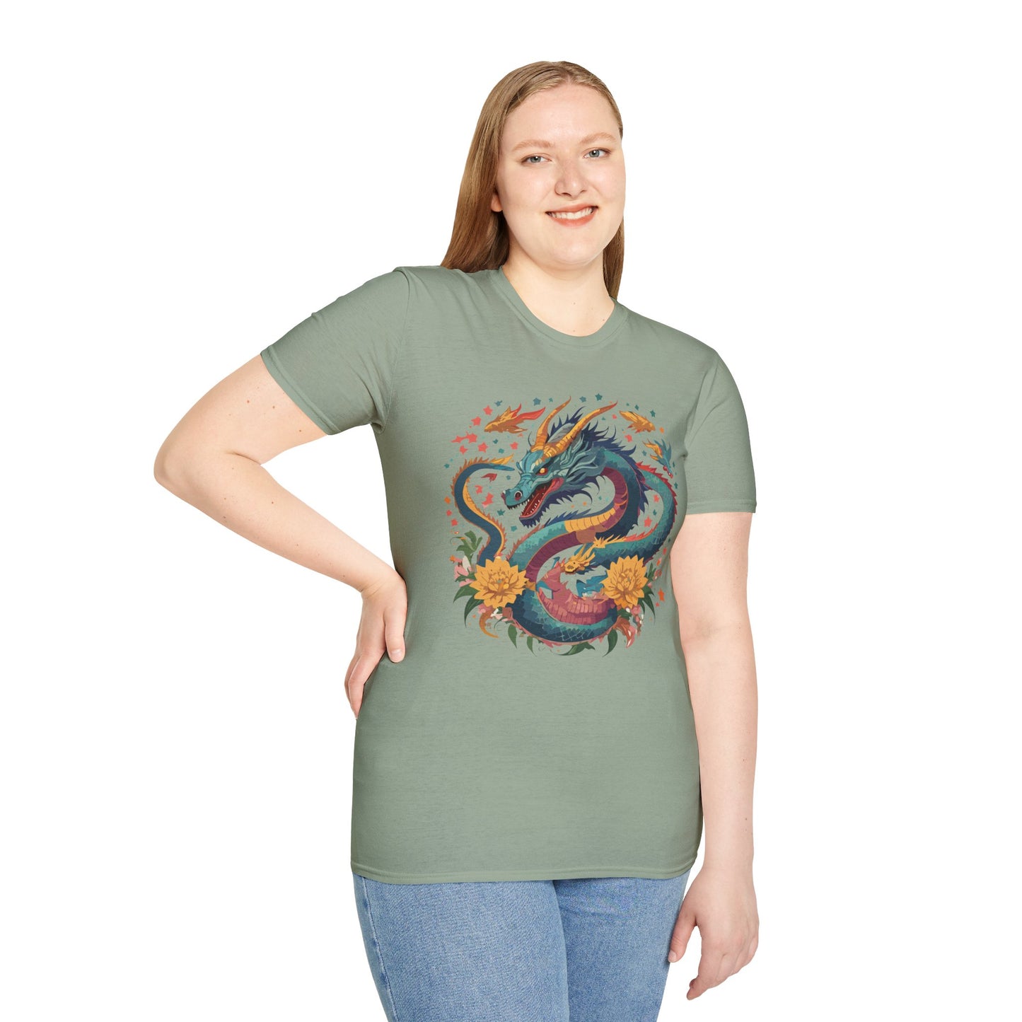 Dragon T Shirt, Dragon Shirt, Shirt with Animals, Animal Shirt