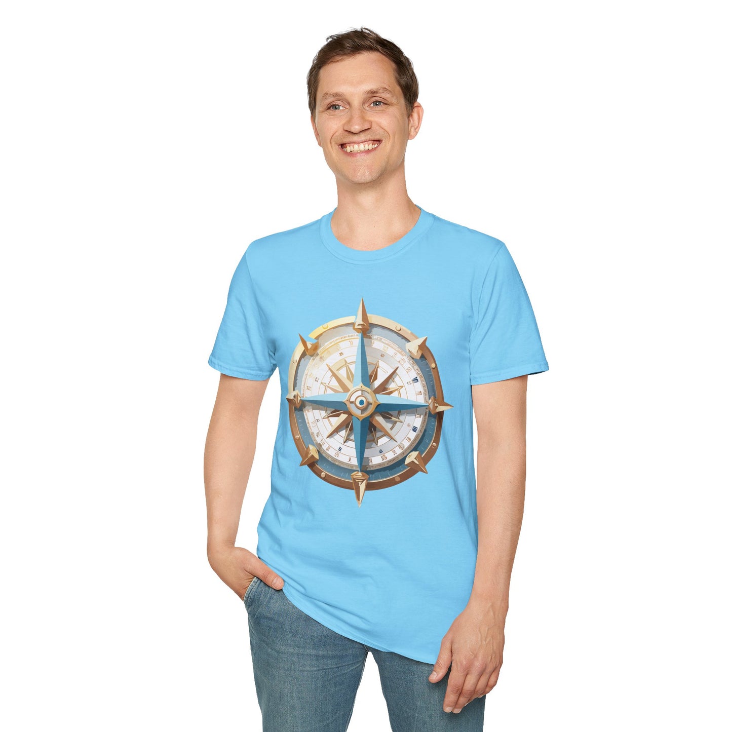 Compass T Shirt, Compass Shirt, Shirt with Compass, Navigator Shirt