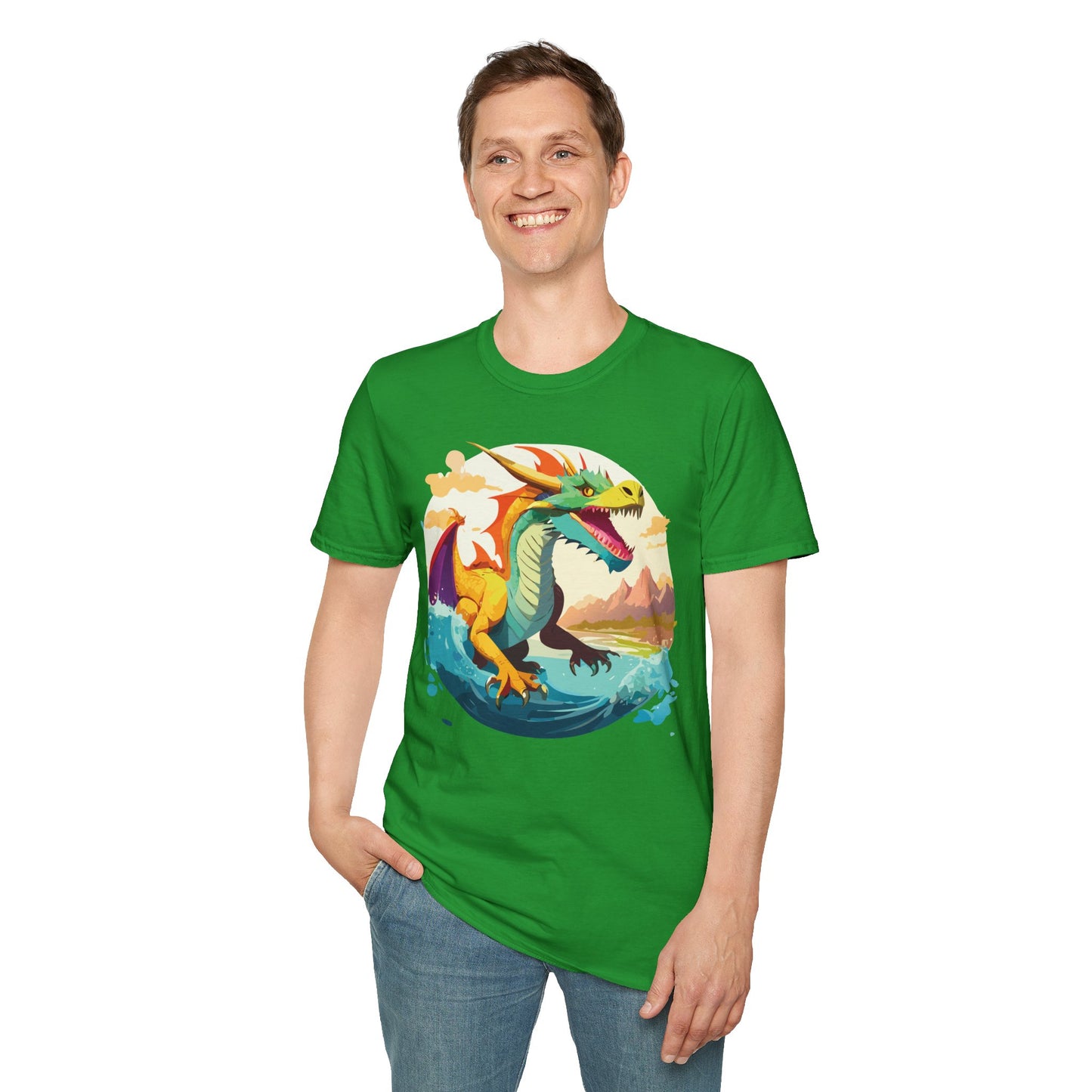 Dragon T Shirt, Dragon Shirt, Shirt with Animals, Animal Shirt