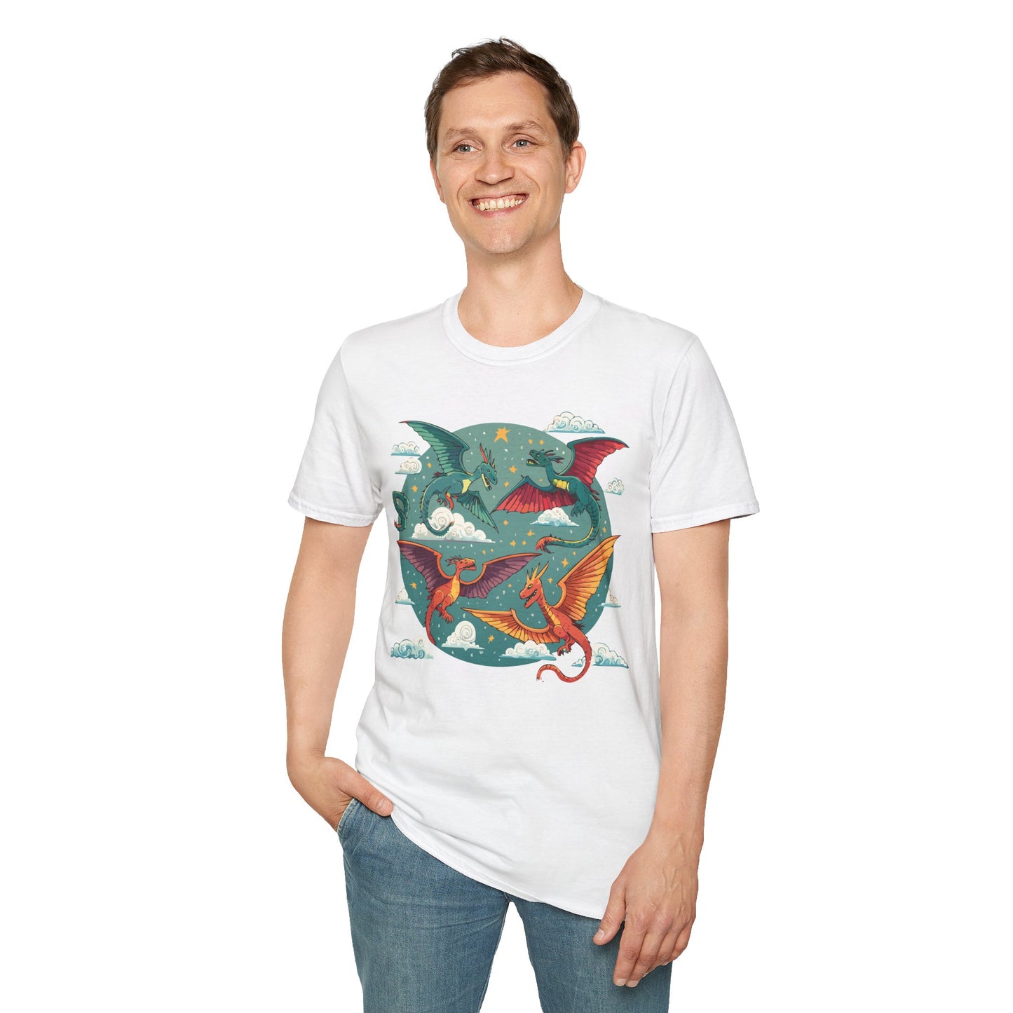 Dragon T Shirt, Dragon Shirt, Shirt with Animals, Animal Shirt