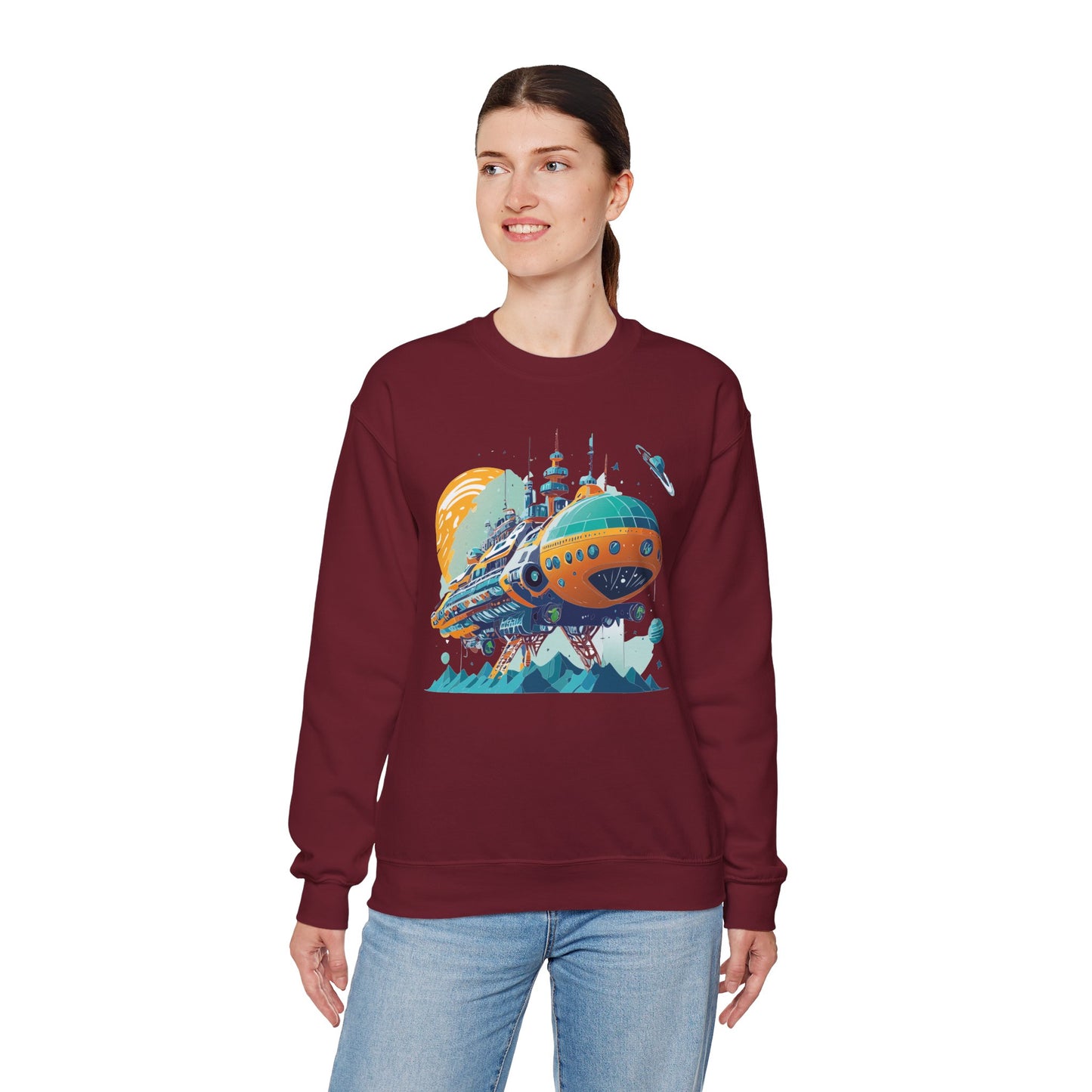 Space Shuttle Sweatshirt, Cosmic Sweatshirt, Astronaut Sweatshirt, Space Cosmic Sweatshirt