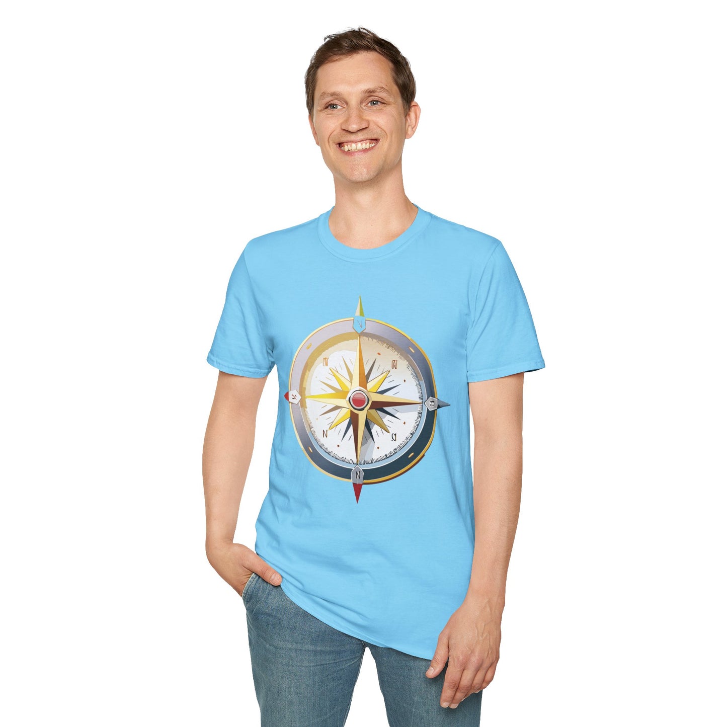 Compass T Shirt, Compass Shirt, Shirt with Compass, Navigator Shirt
