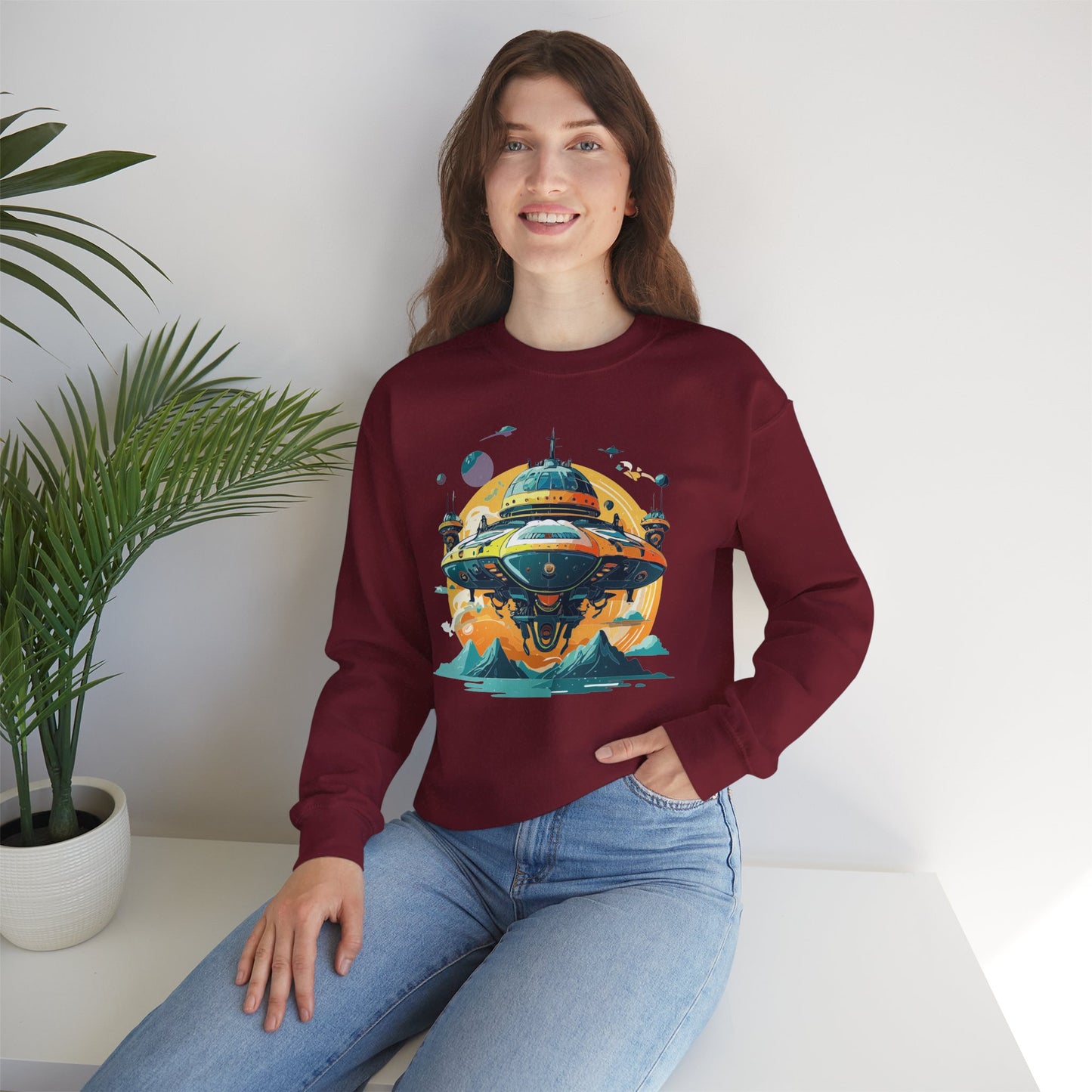 Space Shuttle Sweatshirt, Cosmic Sweatshirt, Astronaut Sweatshirt, Space Cosmic Sweatshirt