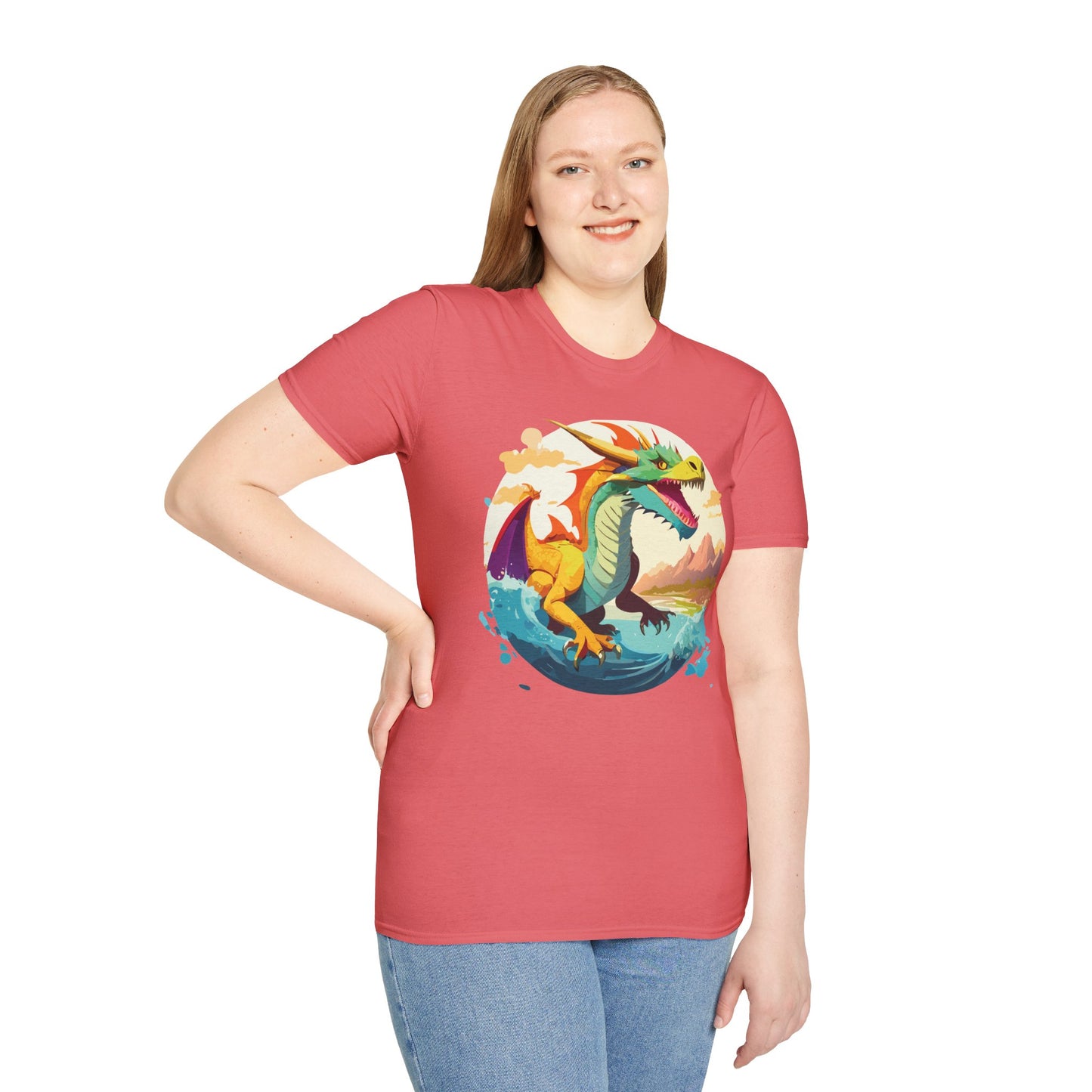 Dragon T Shirt, Dragon Shirt, Shirt with Animals, Animal Shirt