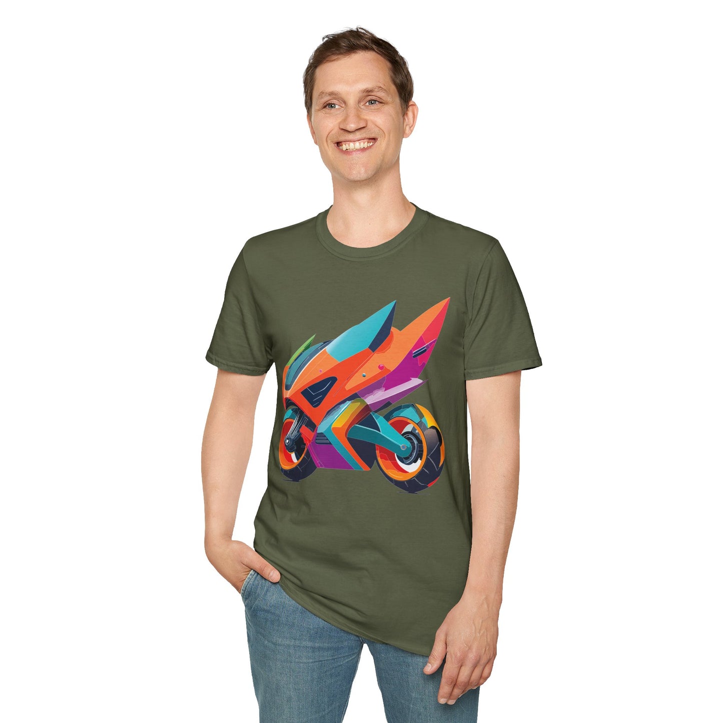 Bike T Shirt, Moto Shirt, Shirt with Motorcycle, MTB T Shirts