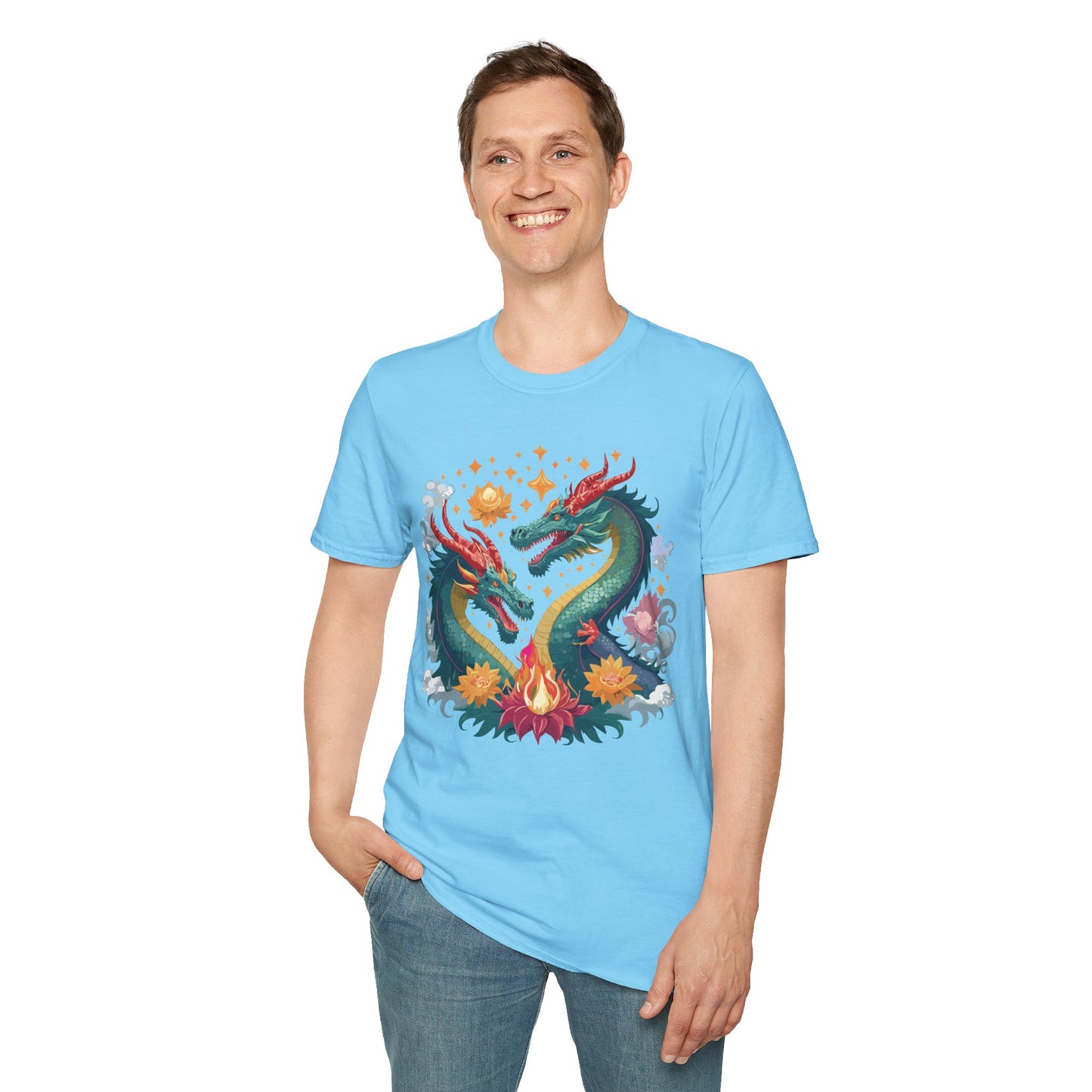 Dragon T Shirt, Dragon Shirt, Shirt with Animals, Animal Shirt