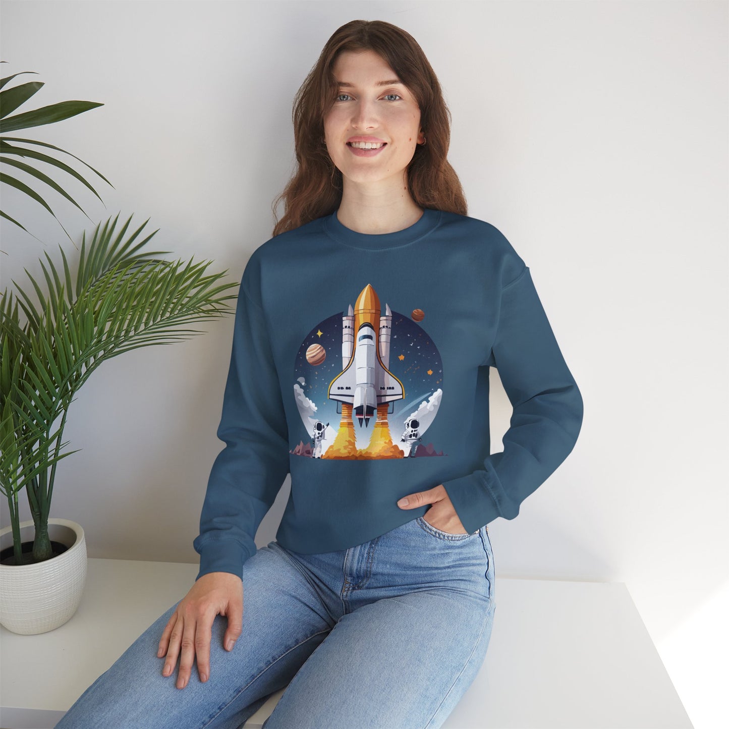 Space Shuttle Sweatshirt, Cosmic Sweatshirt, Astronaut Sweatshirt, Space Cosmic Sweatshirt