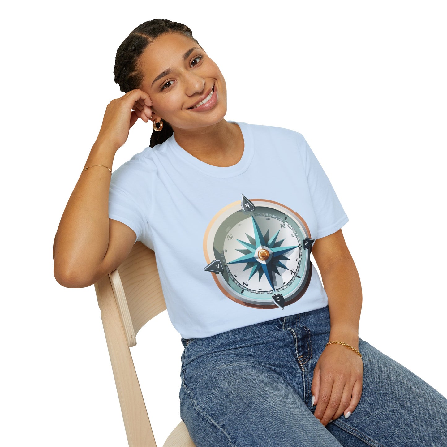 Compass T Shirt, Compass Shirt, Shirt with Compass, Navigator Shirt