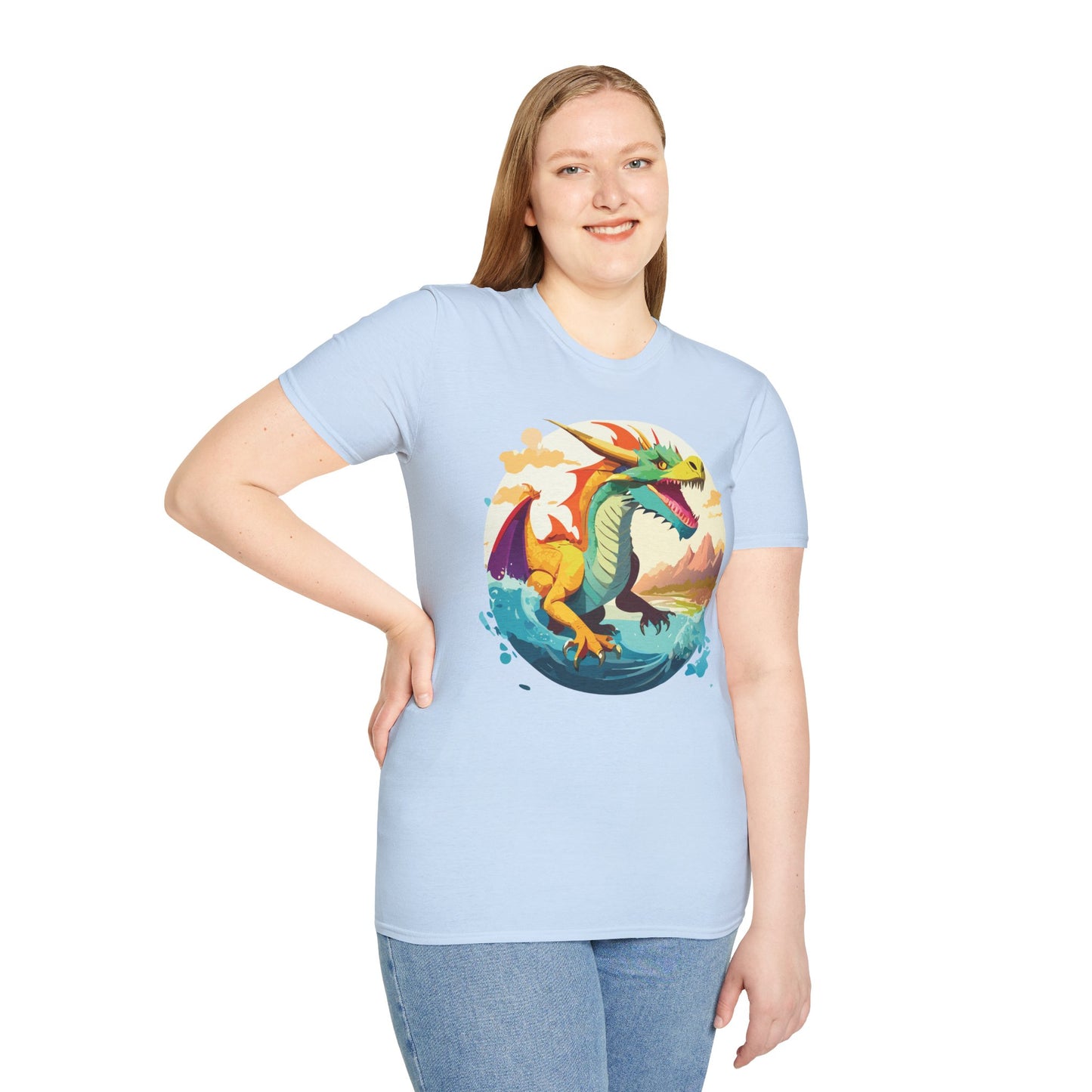Dragon T Shirt, Dragon Shirt, Shirt with Animals, Animal Shirt