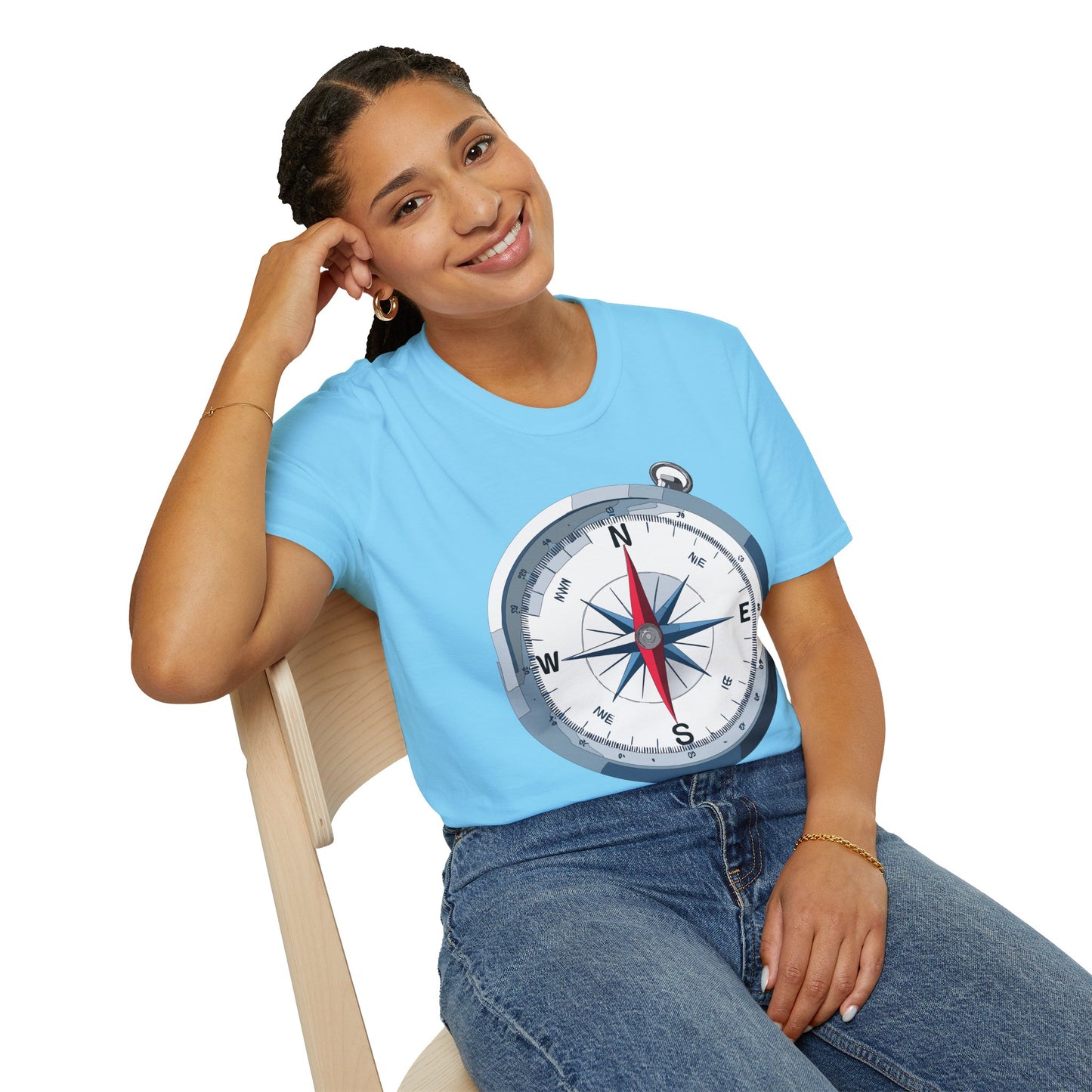 Compass T Shirt, Compass Shirt, Shirt with Compass, Navigator Shirt