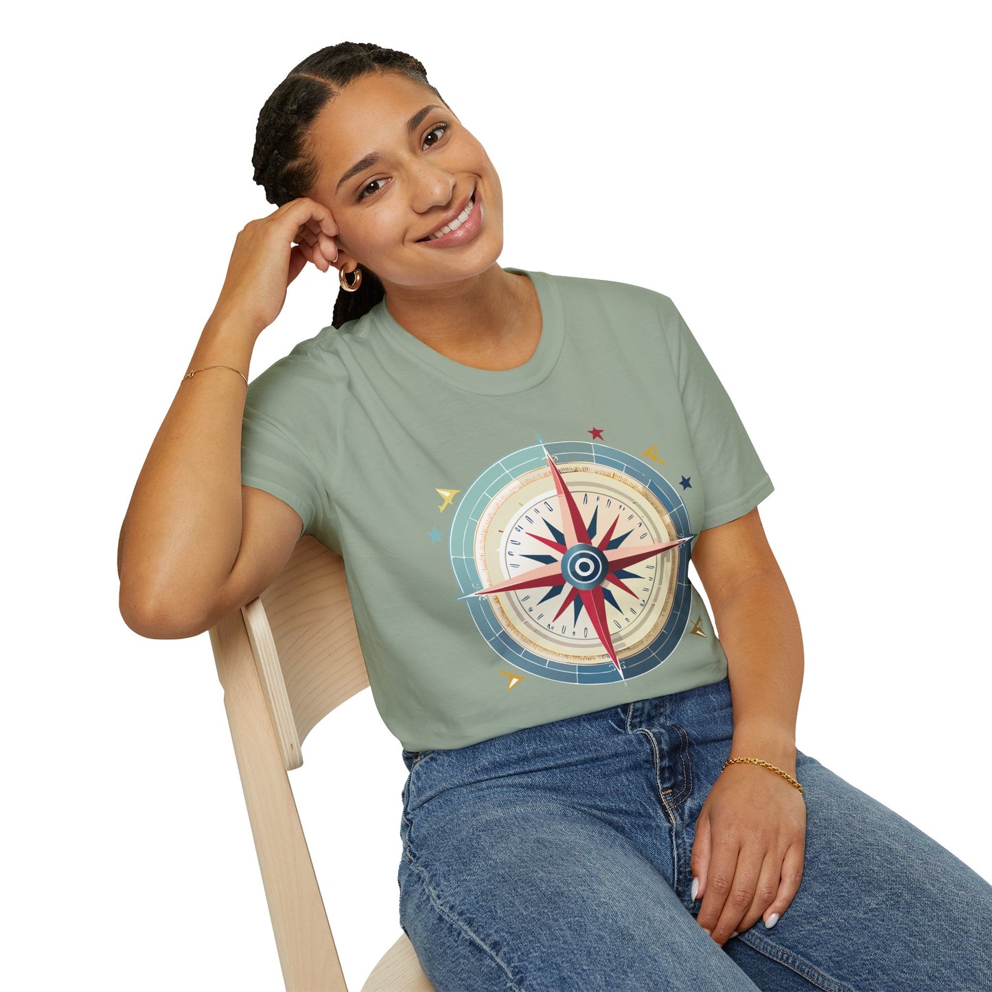 Compass T Shirt, Compass Shirt, Shirt with Compass, Navigator Shirt