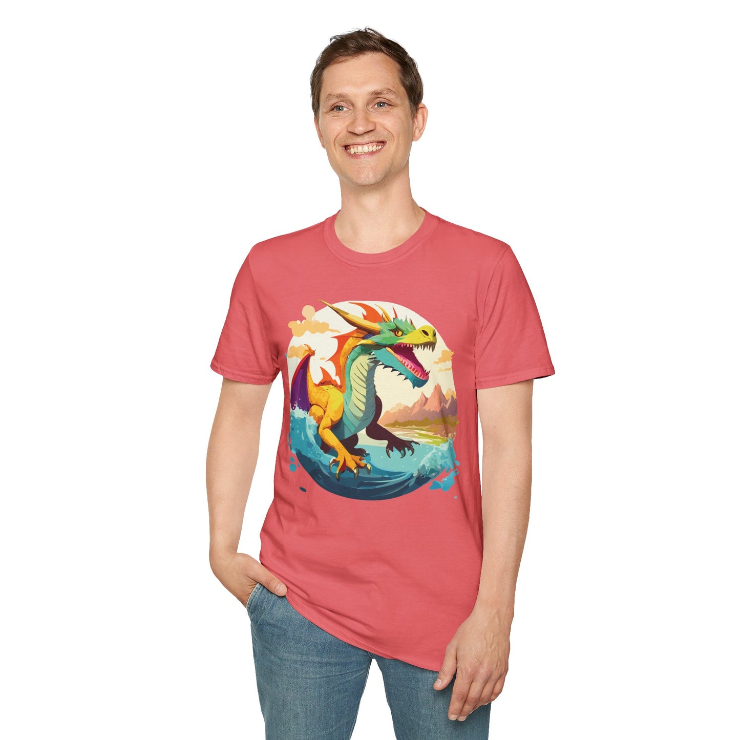 Dragon T Shirt, Dragon Shirt, Shirt with Animals, Animal Shirt