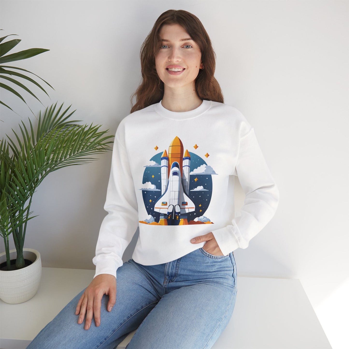 Space Shuttle Sweatshirt, Cosmic Sweatshirt, Astronaut Sweatshirt, Space Cosmic Sweatshirt