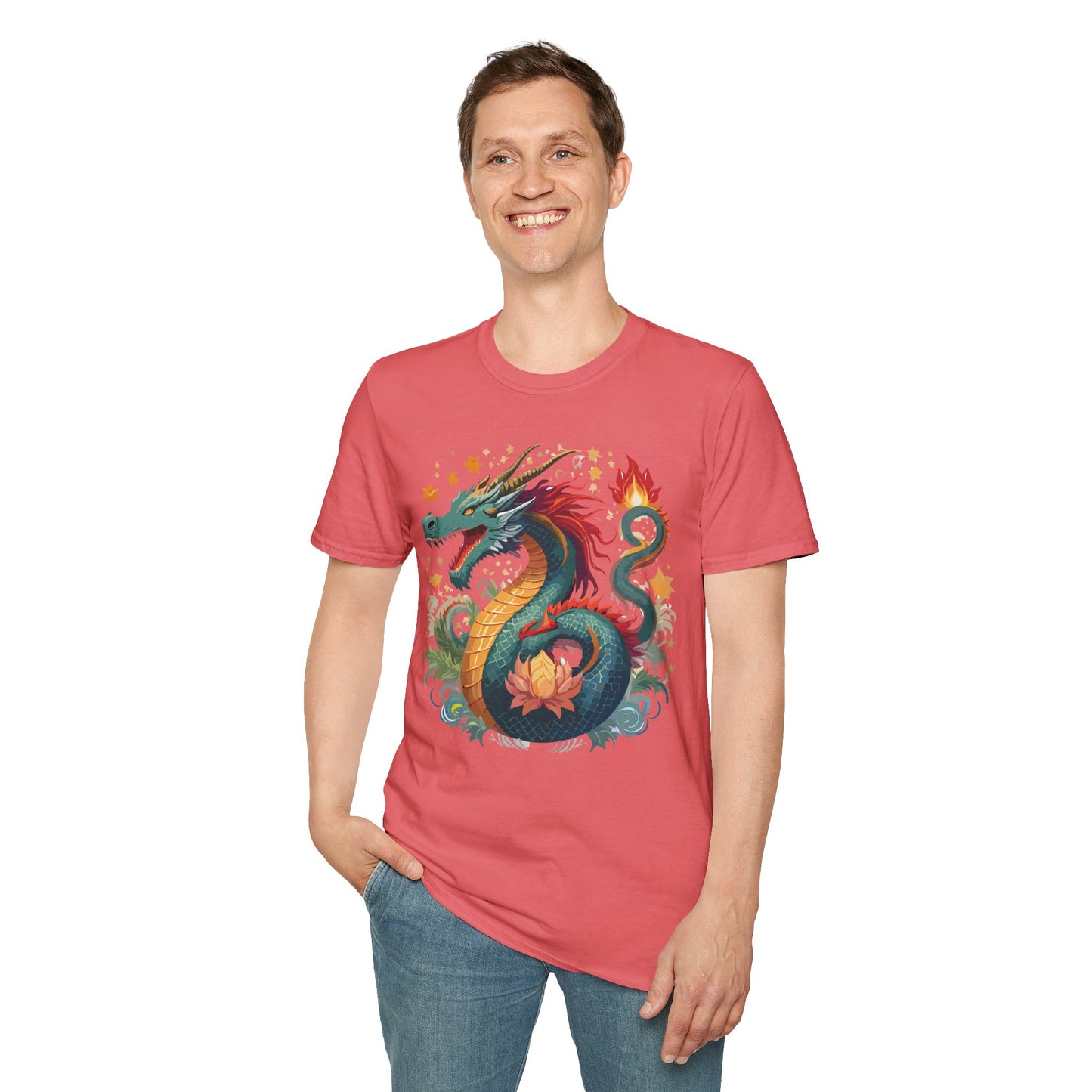 Dragon T Shirt, Dragon Shirt, Shirt with Animals, Animal Shirt