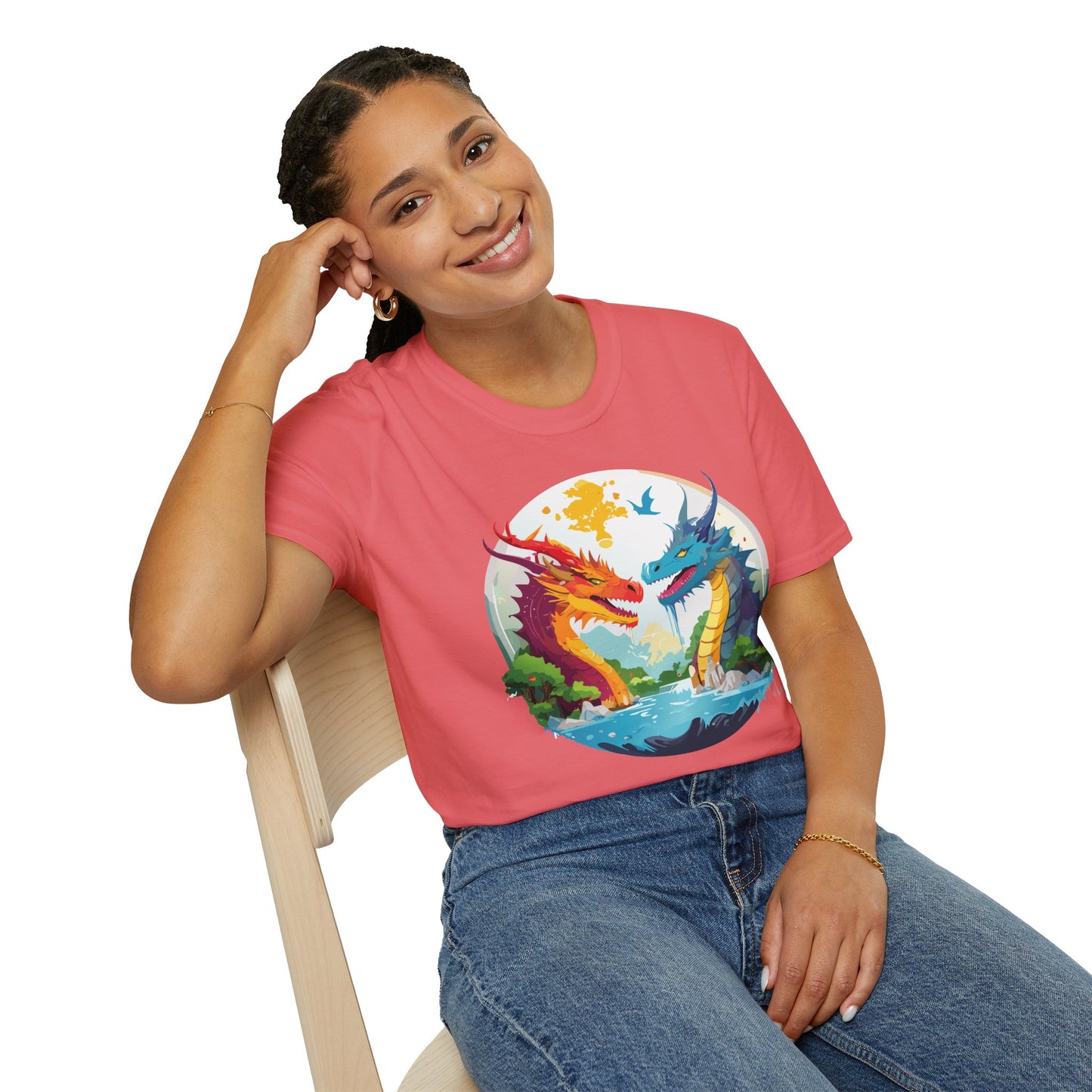 Dragon T Shirt, Dragon Shirt, Shirt with Animals, Animal Shirt