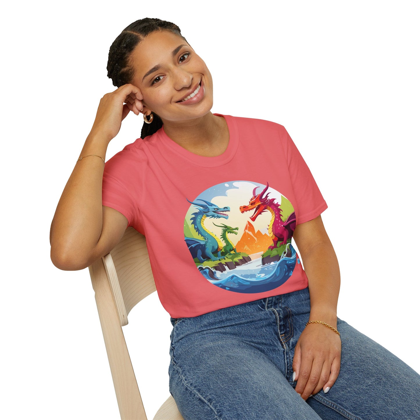 Dragon T Shirt, Dragon Shirt, Shirt with Animals, Animal Shirt